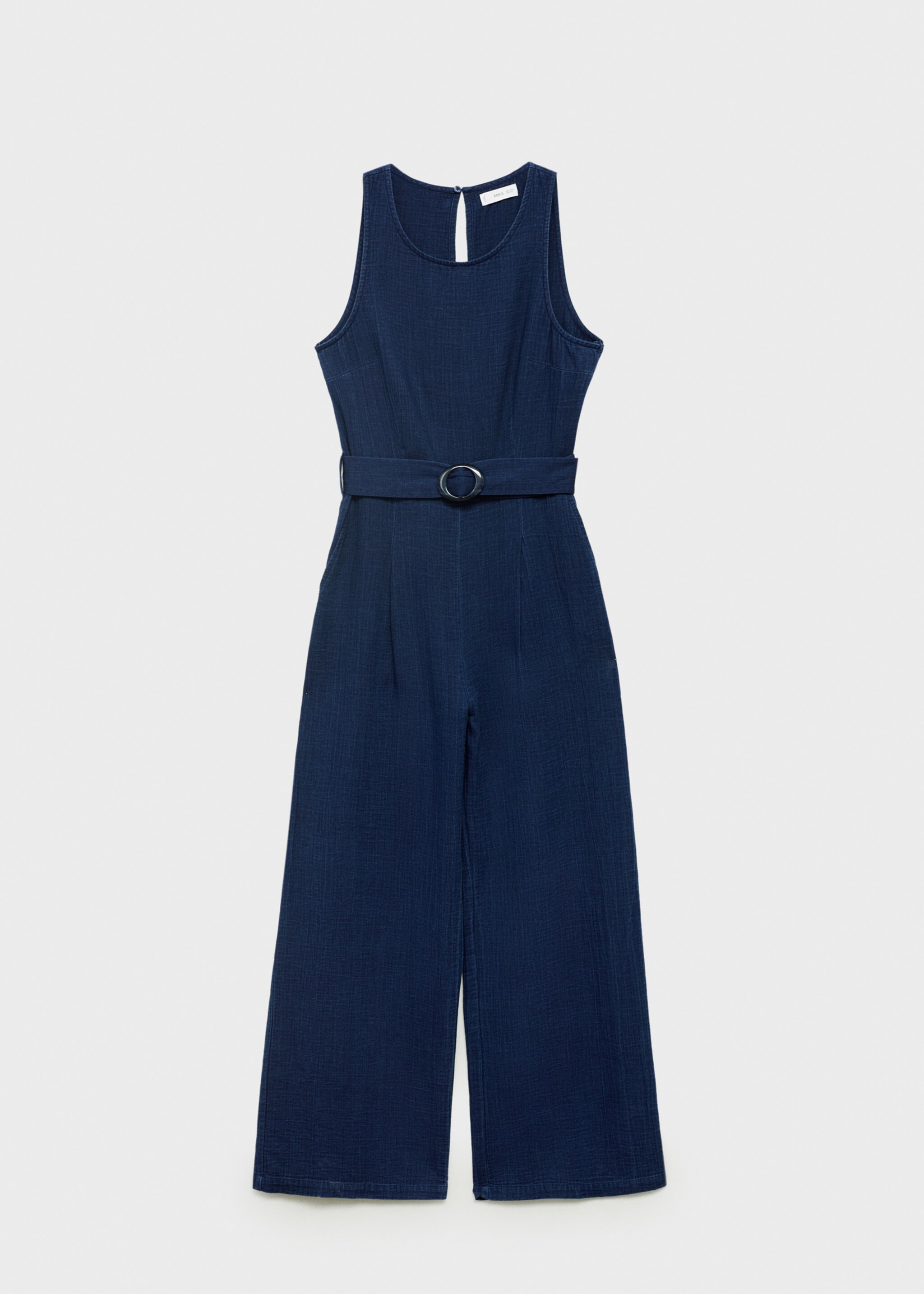 Flowy denim jumpsuit with belt - Article without model
