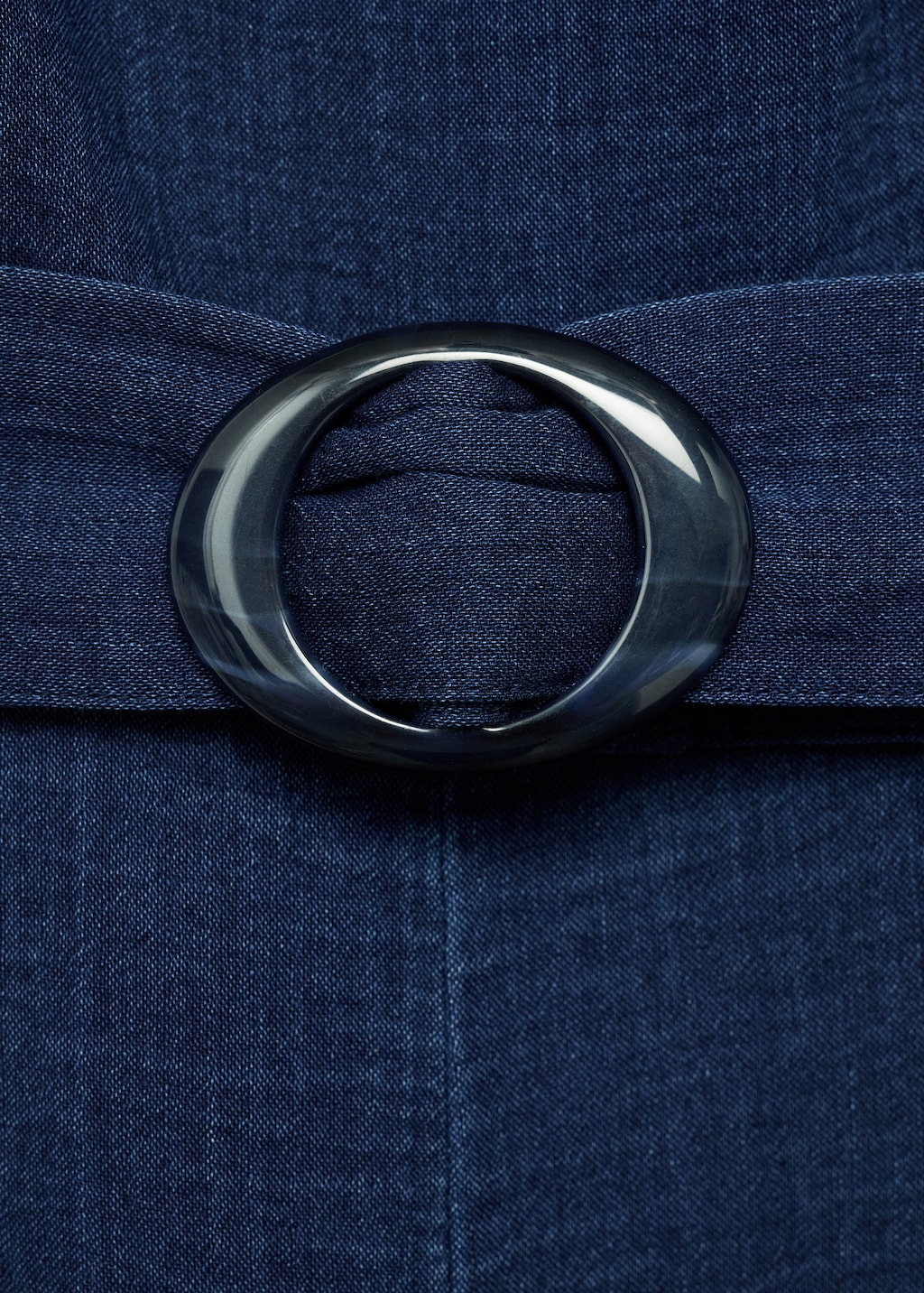 Mango Flowy denim jumpsuit with belt