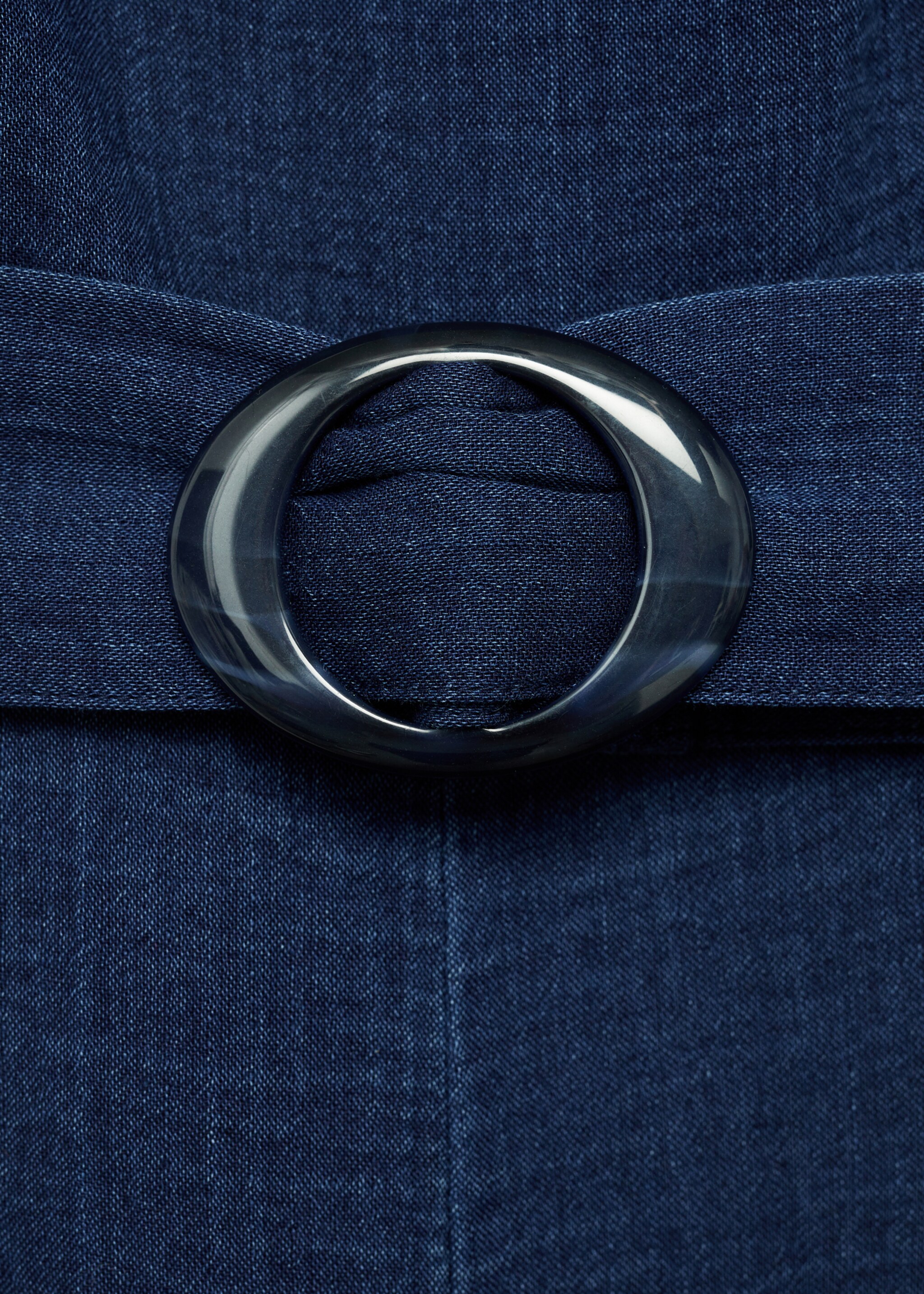 Flowy denim jumpsuit with belt - Details of the article 8