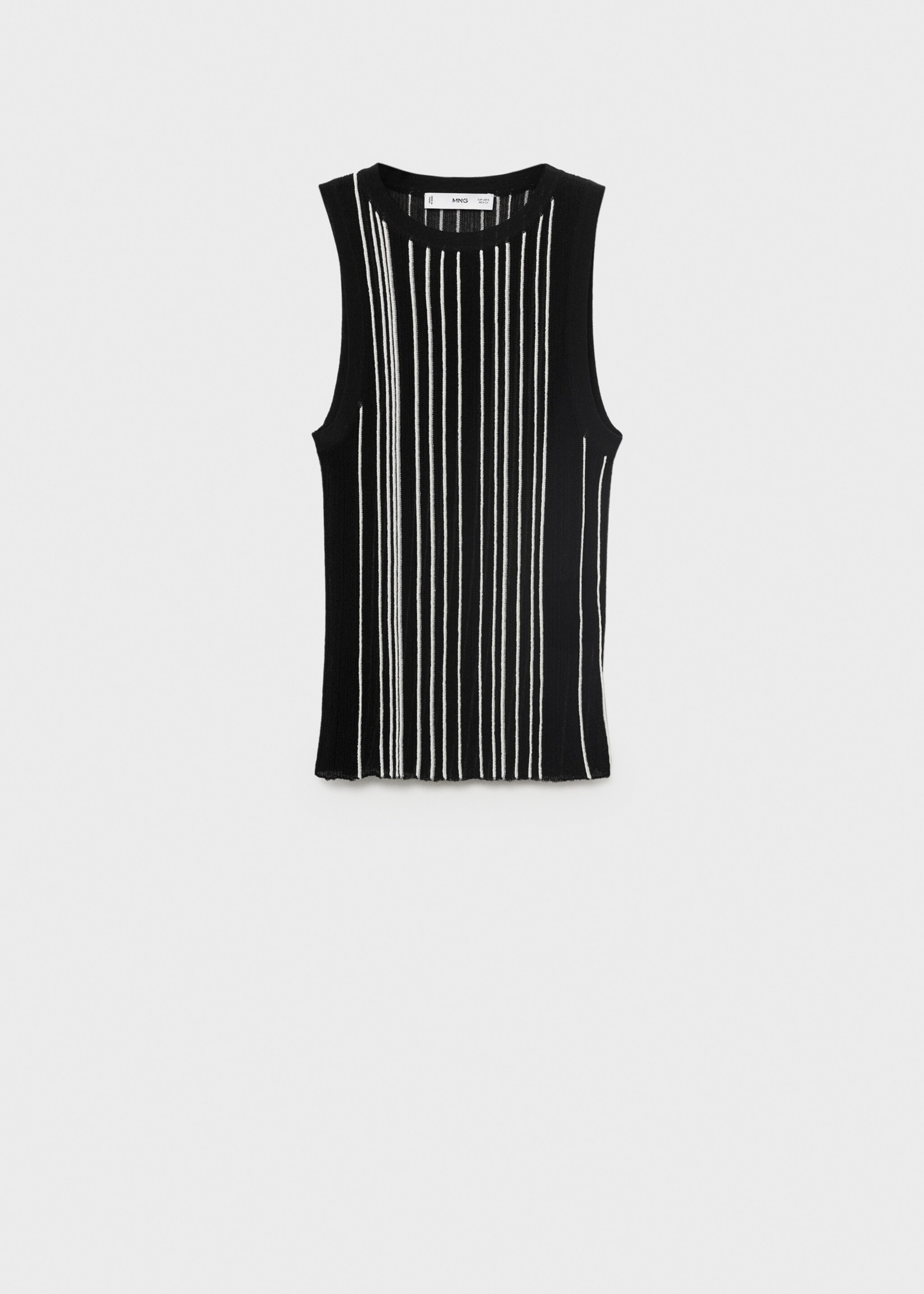 Striped halter-neck knitted top - Article without model
