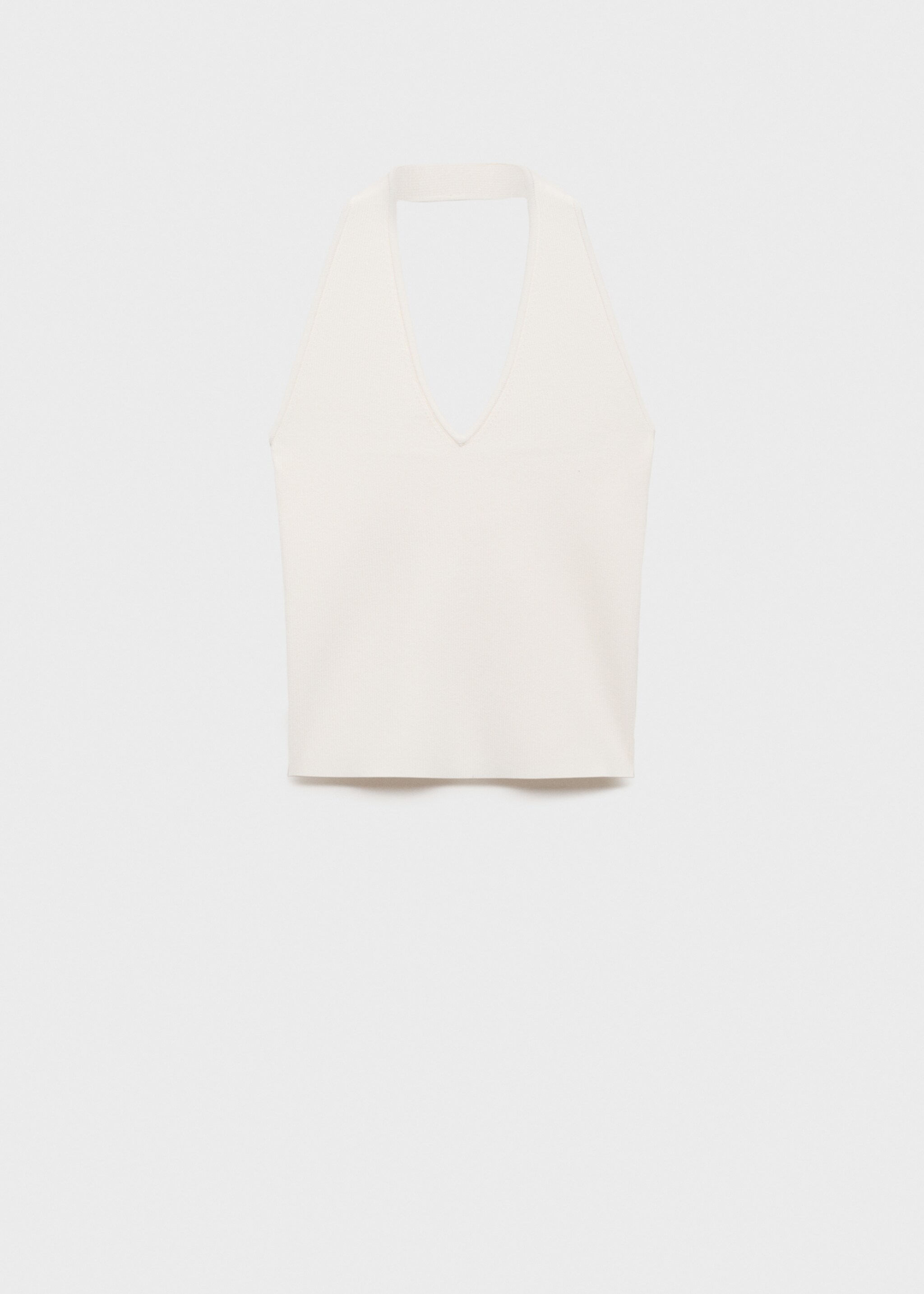 Ribbed halter-neck top - Article without model