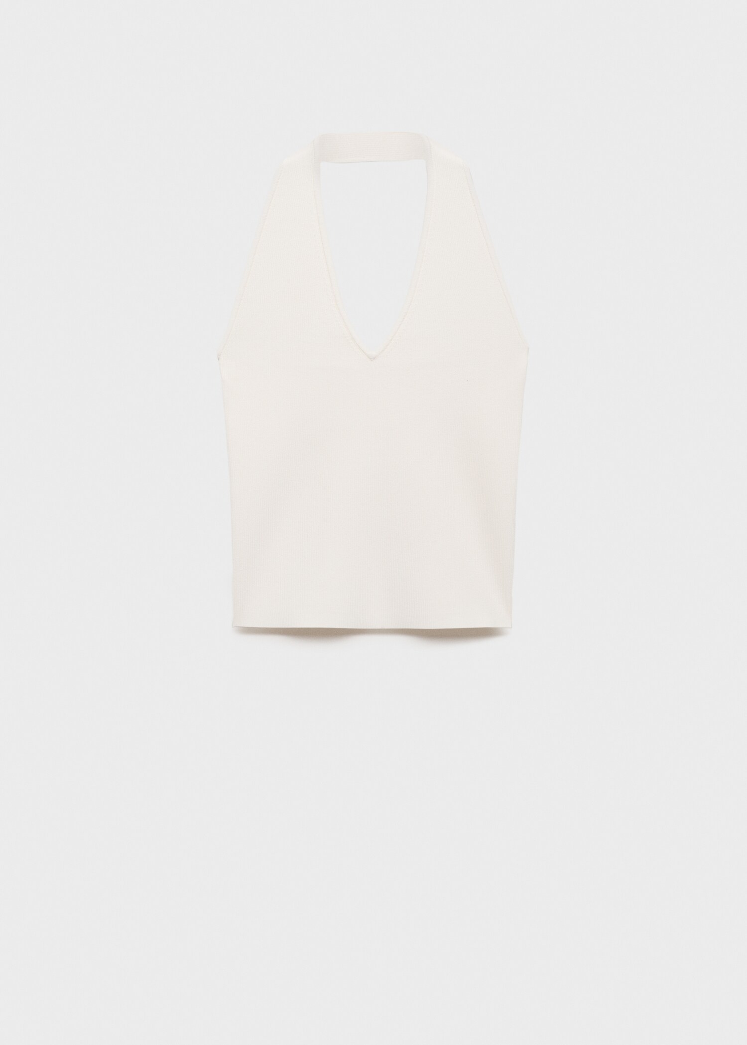 Ribbed halter-neck top - Article without model