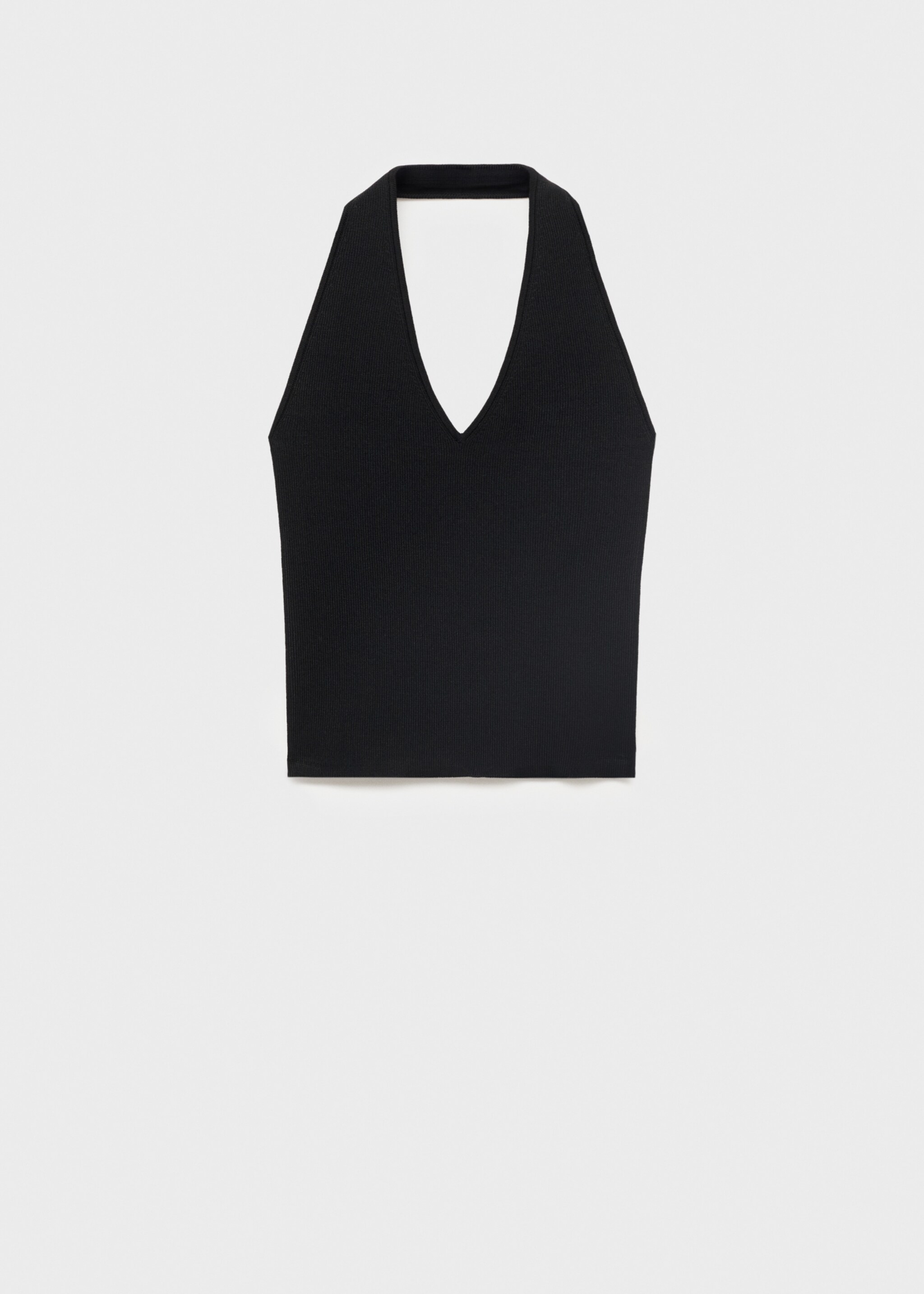 Ribbed halter-neck top - Article without model