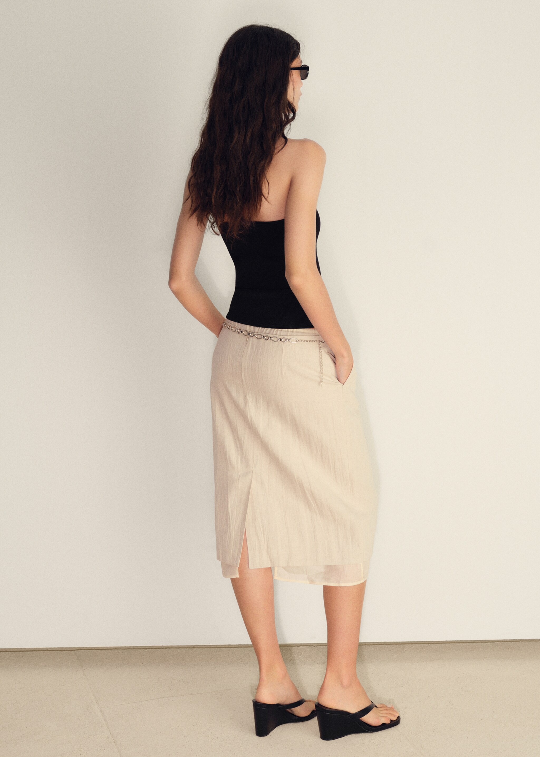 Ribbed halter-neck top - Reverse of the article