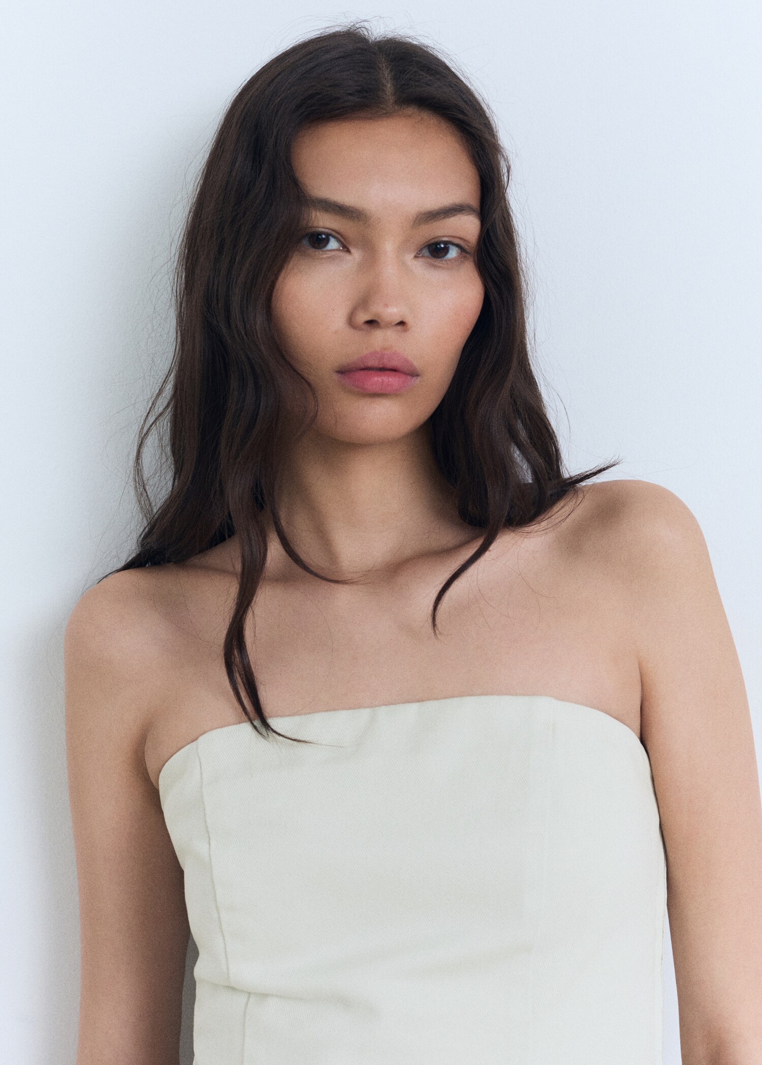 Ausgestelltes Off-Shoulder-Top - Mittlere Ansicht
