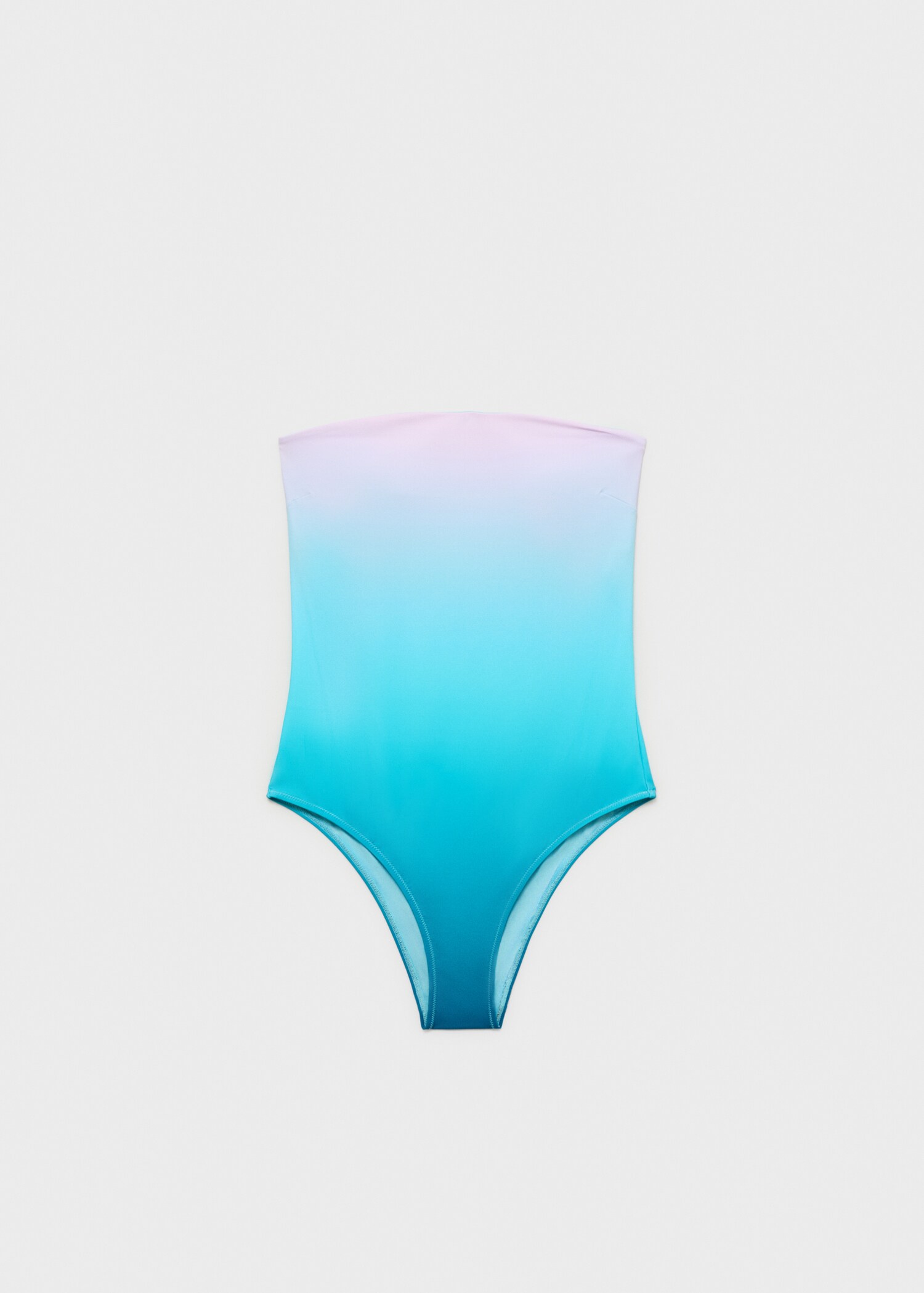 Gradient-effect strapless swimsuit - Article without model