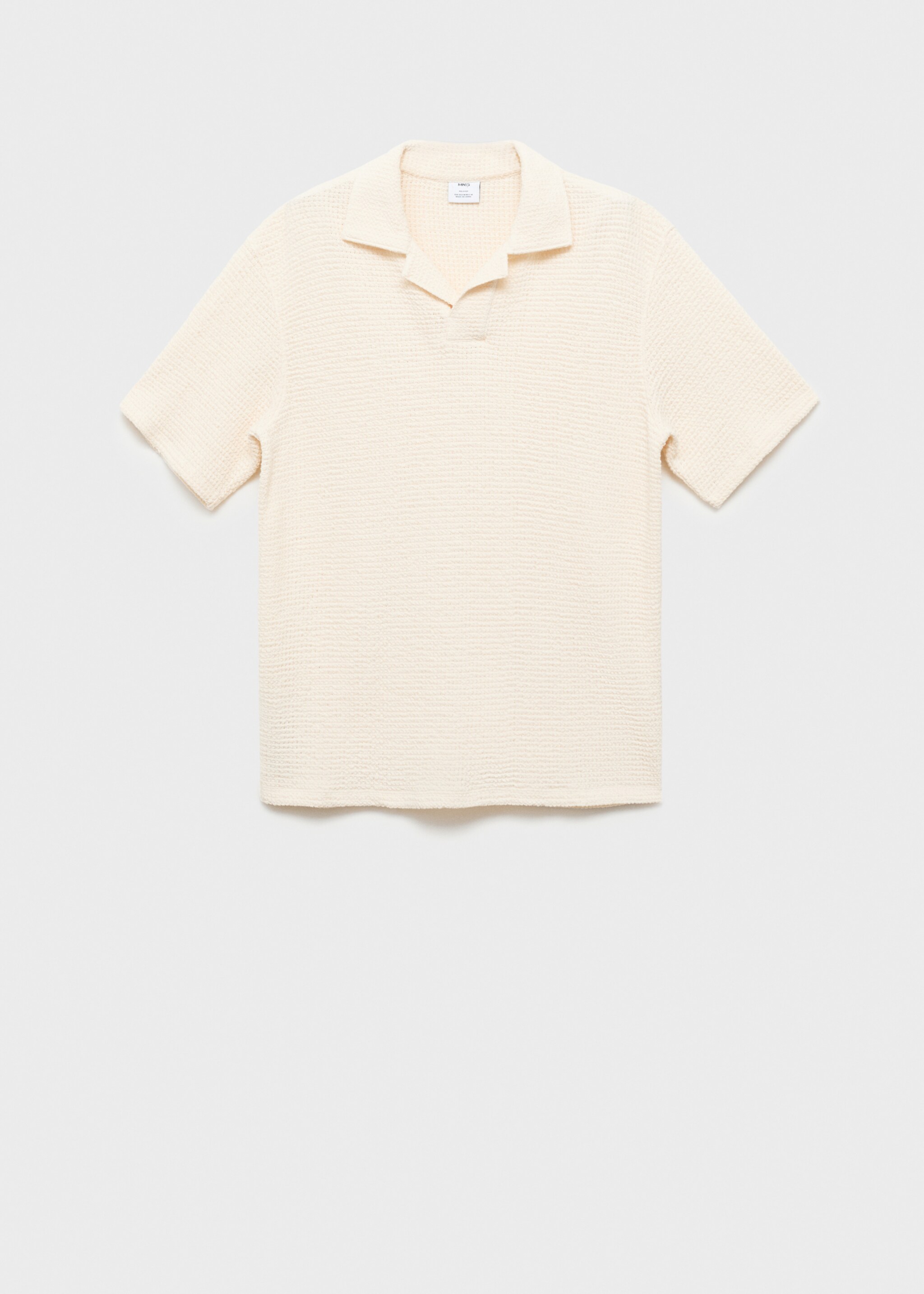 Crochet cotton polo shirt - Article without model