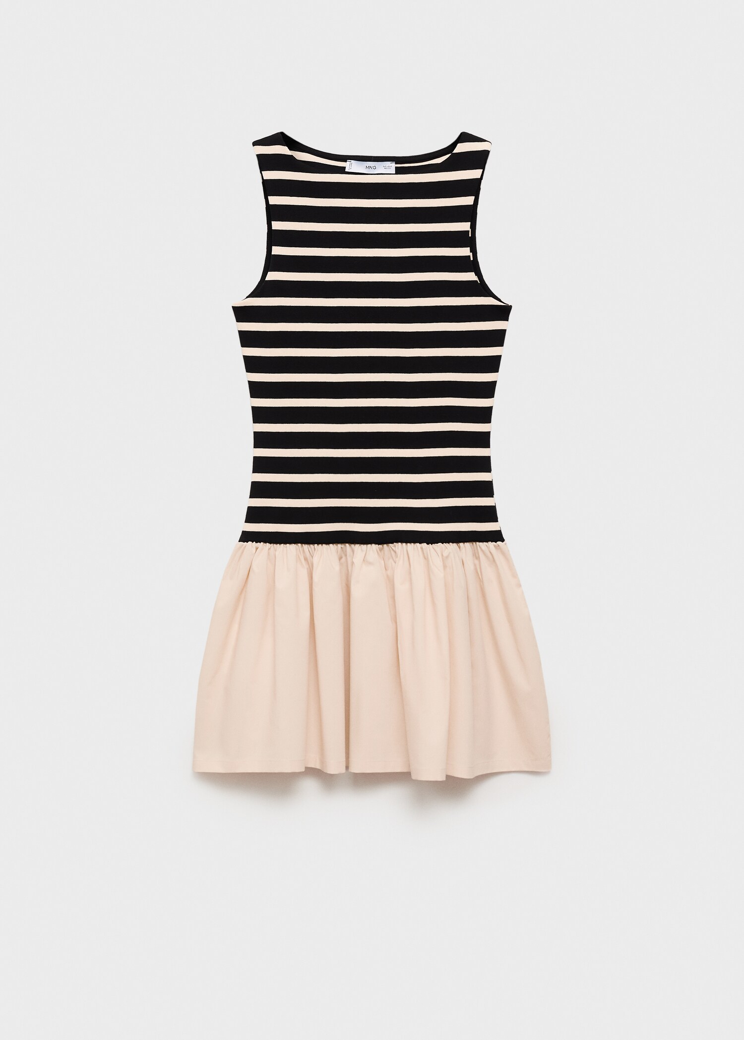 Short dress with combined design - Article without model