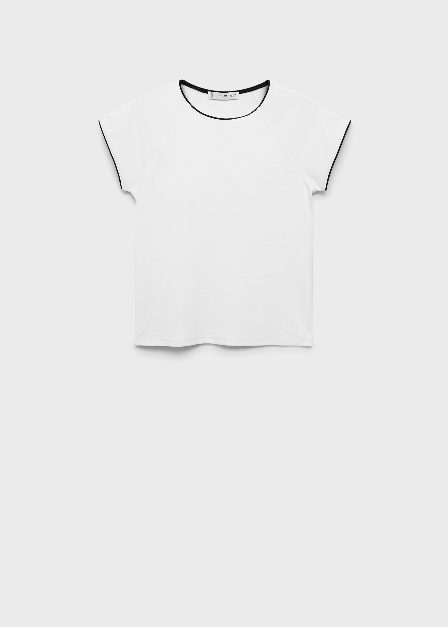Cotton t-shirt with contrasting trim - Article without model