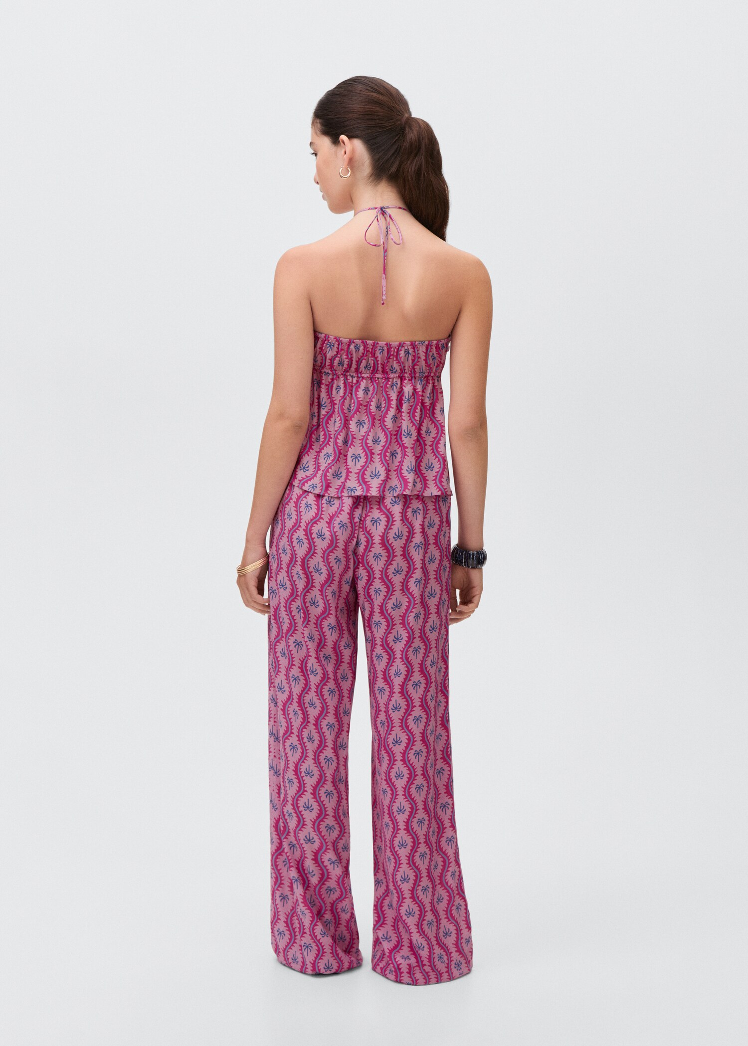 Broek met palmbomenprint - Achterkant van het artikel