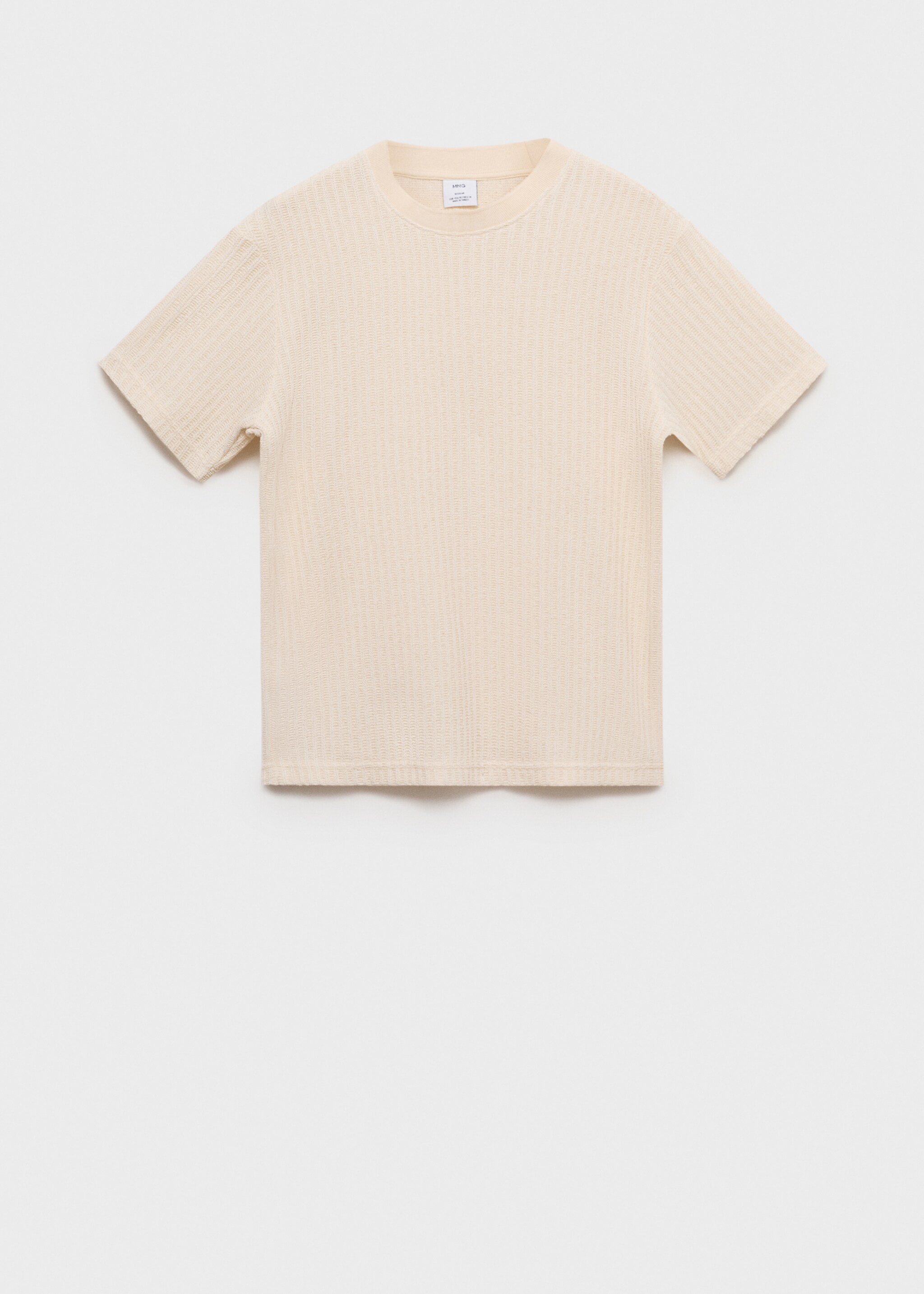 Ribbstickad t-shirt - Artikel utan modell