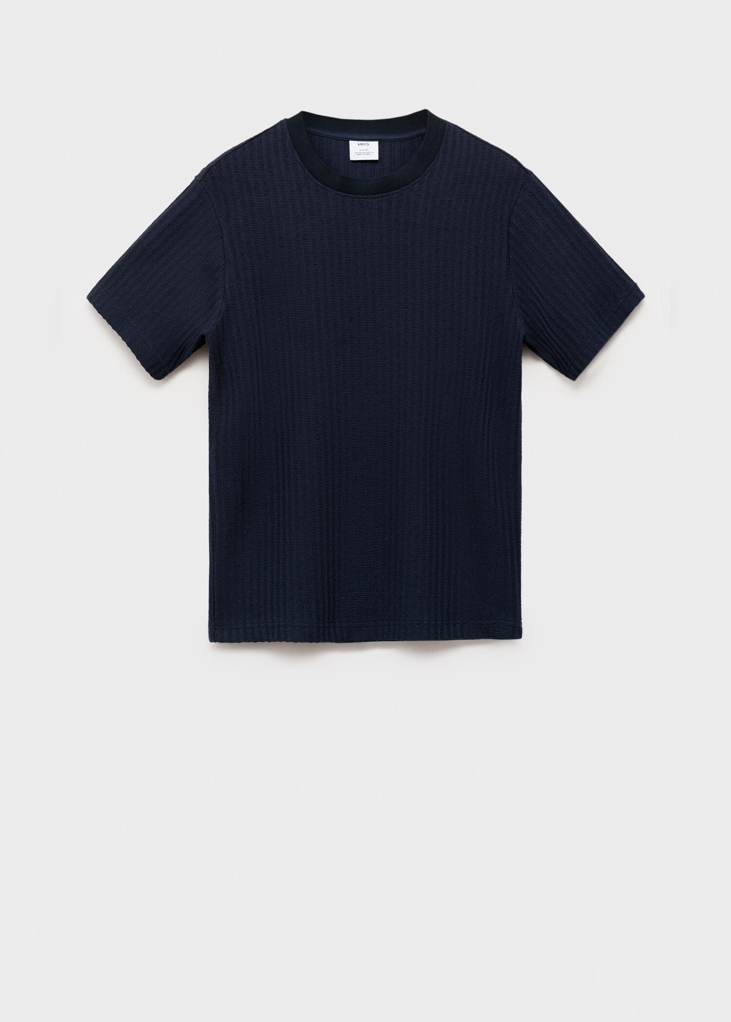 Ribbed  knit t-shirt - Article without model