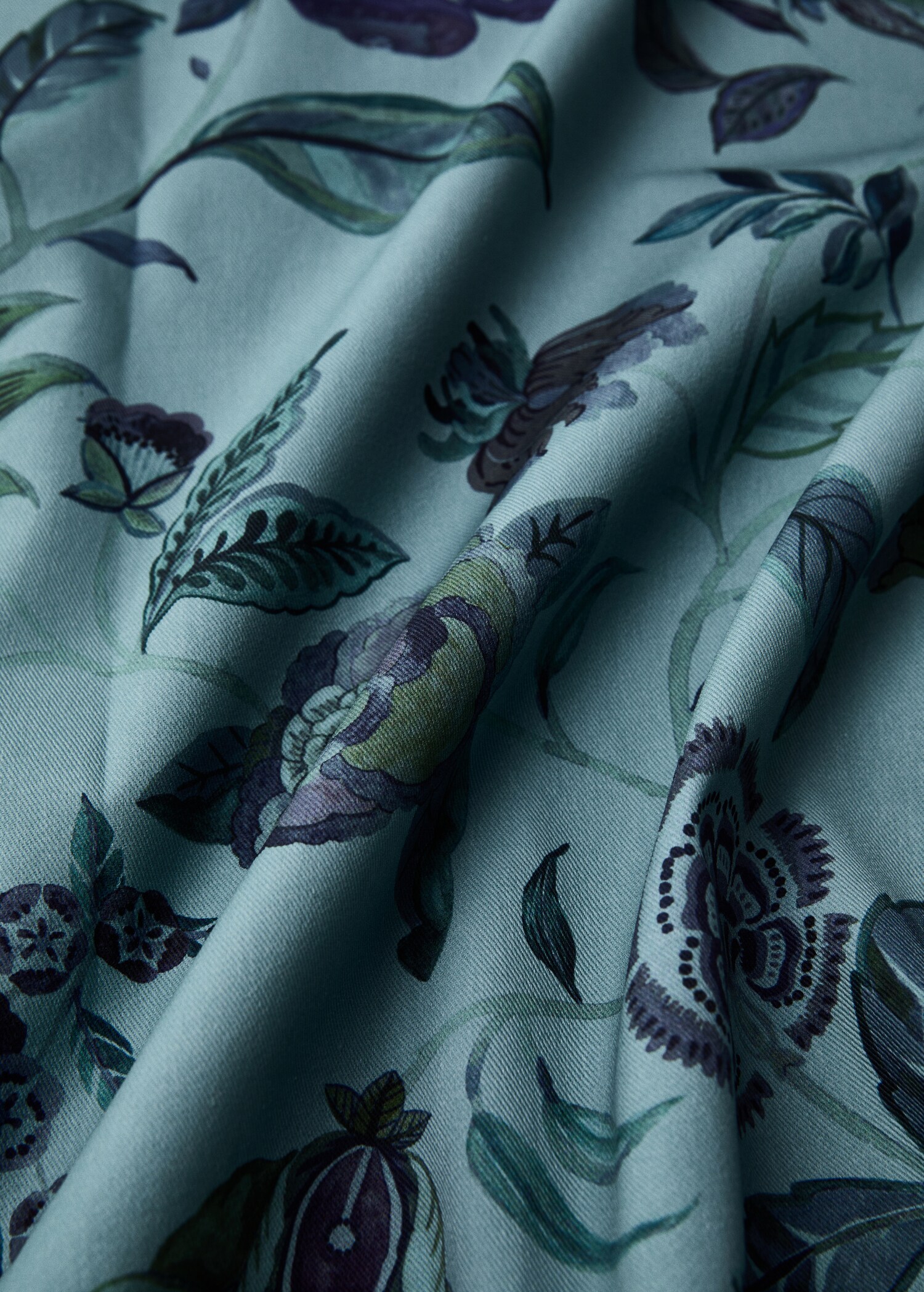 Flower print cotton tablecloth 2 to 4 guests - Details of the article 1