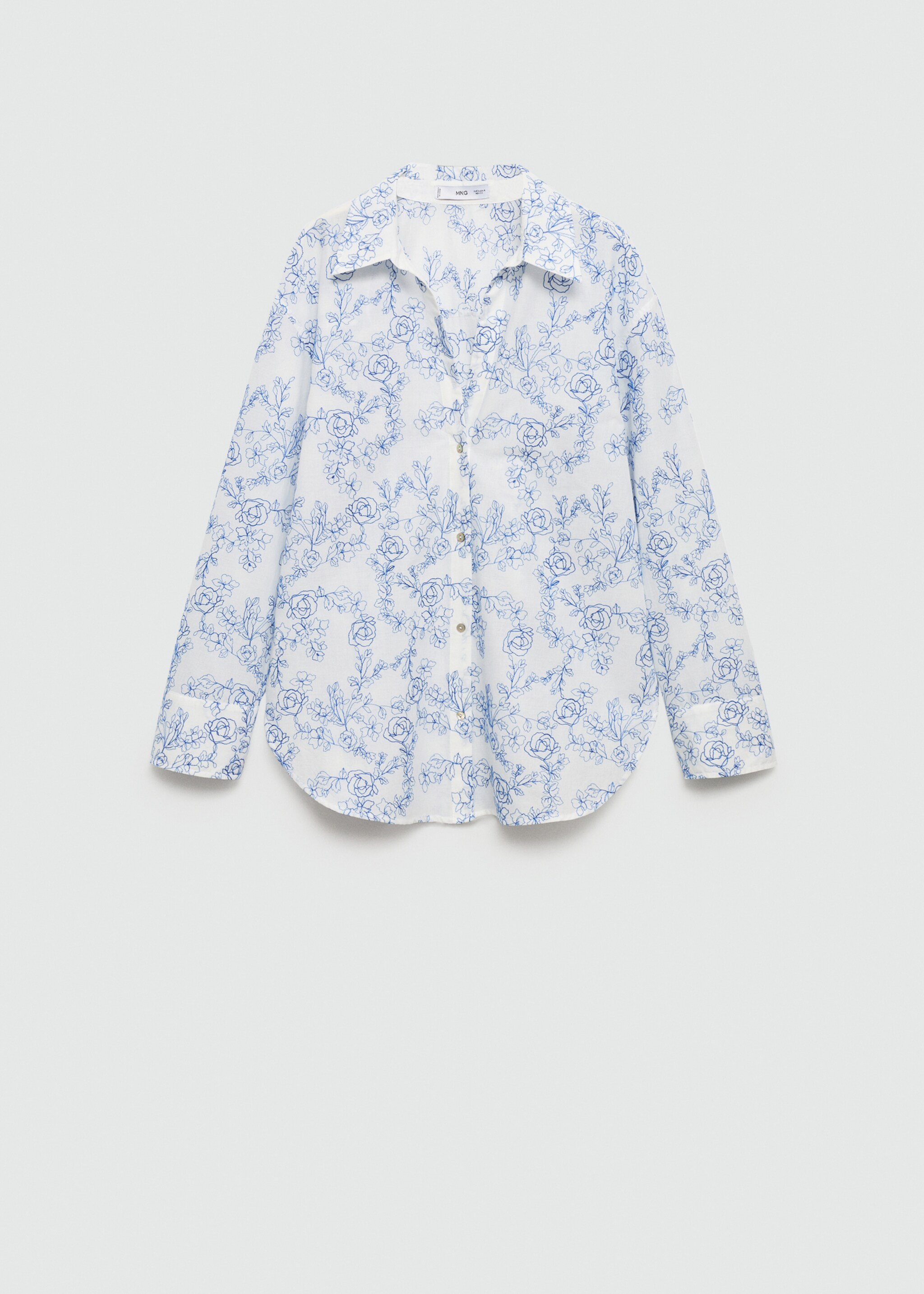 Shirt with floral embroidery - Article without model