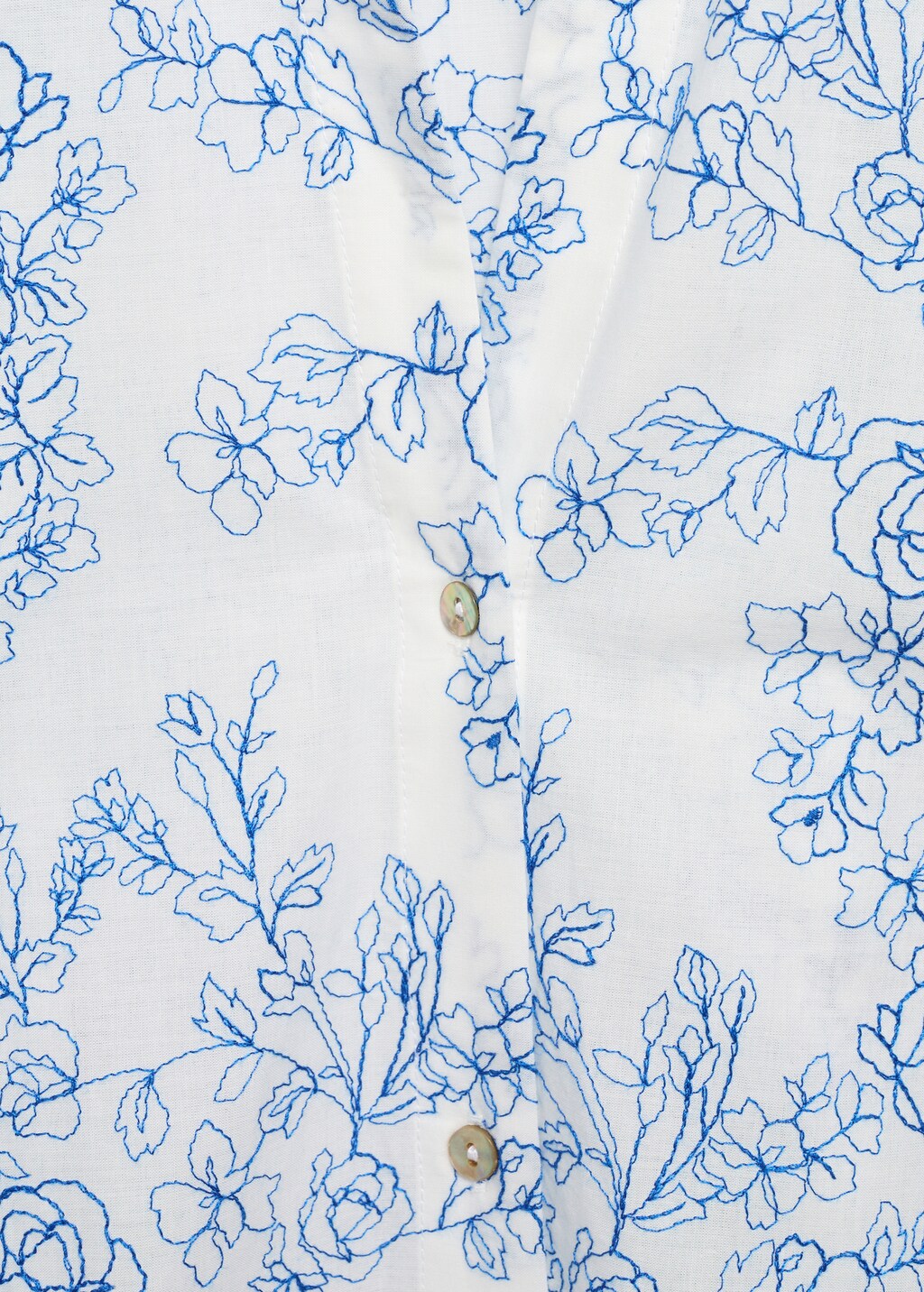 ジャケット・アウター MEDI VINTAGE FLOWER EMBROIDERY SHIRT Summer floral embroidered shirt