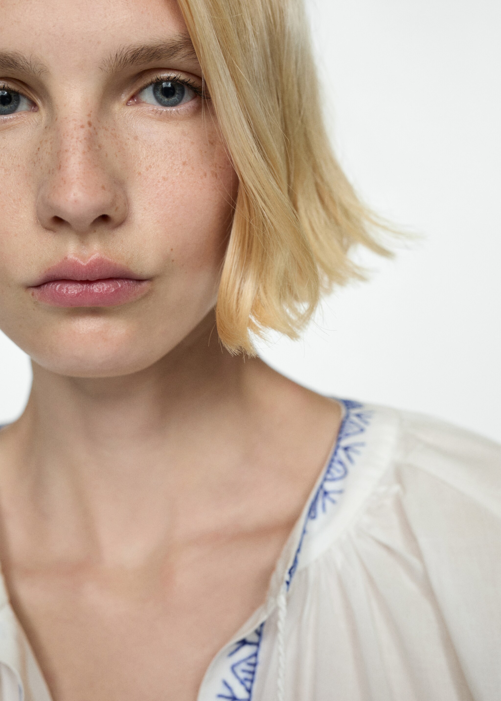 Embroidered detail shirt - Details of the article 1