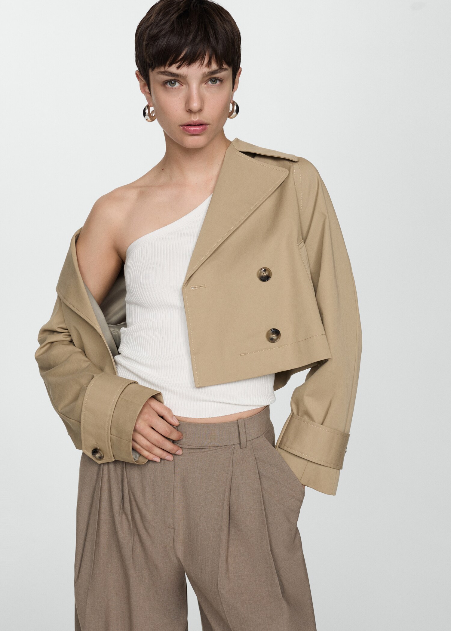 Knit asymmetric top - Medium plane