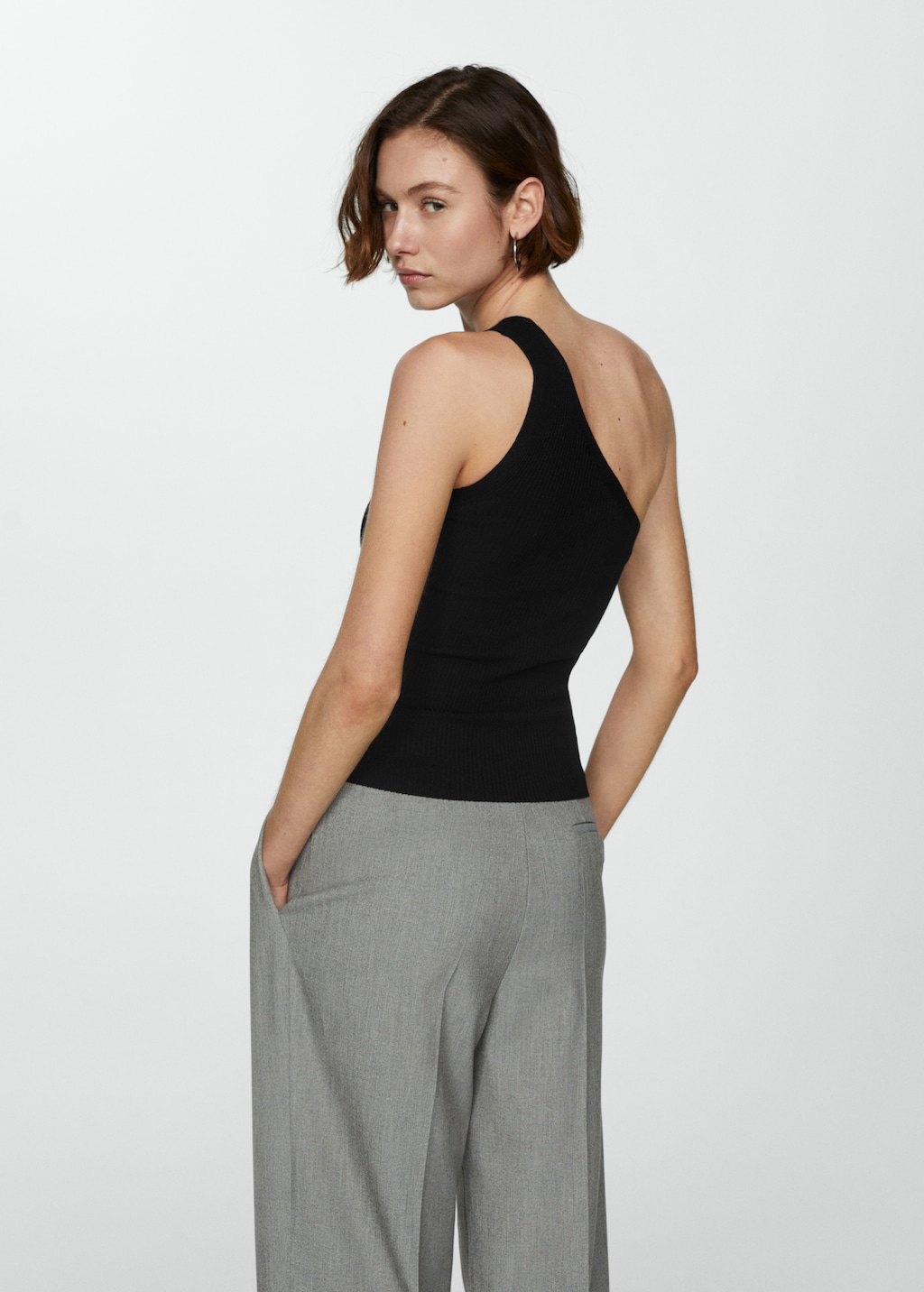 Knit asymmetric top - Women | MANGO USA Knit asymmetric top - Women | MANGO USA