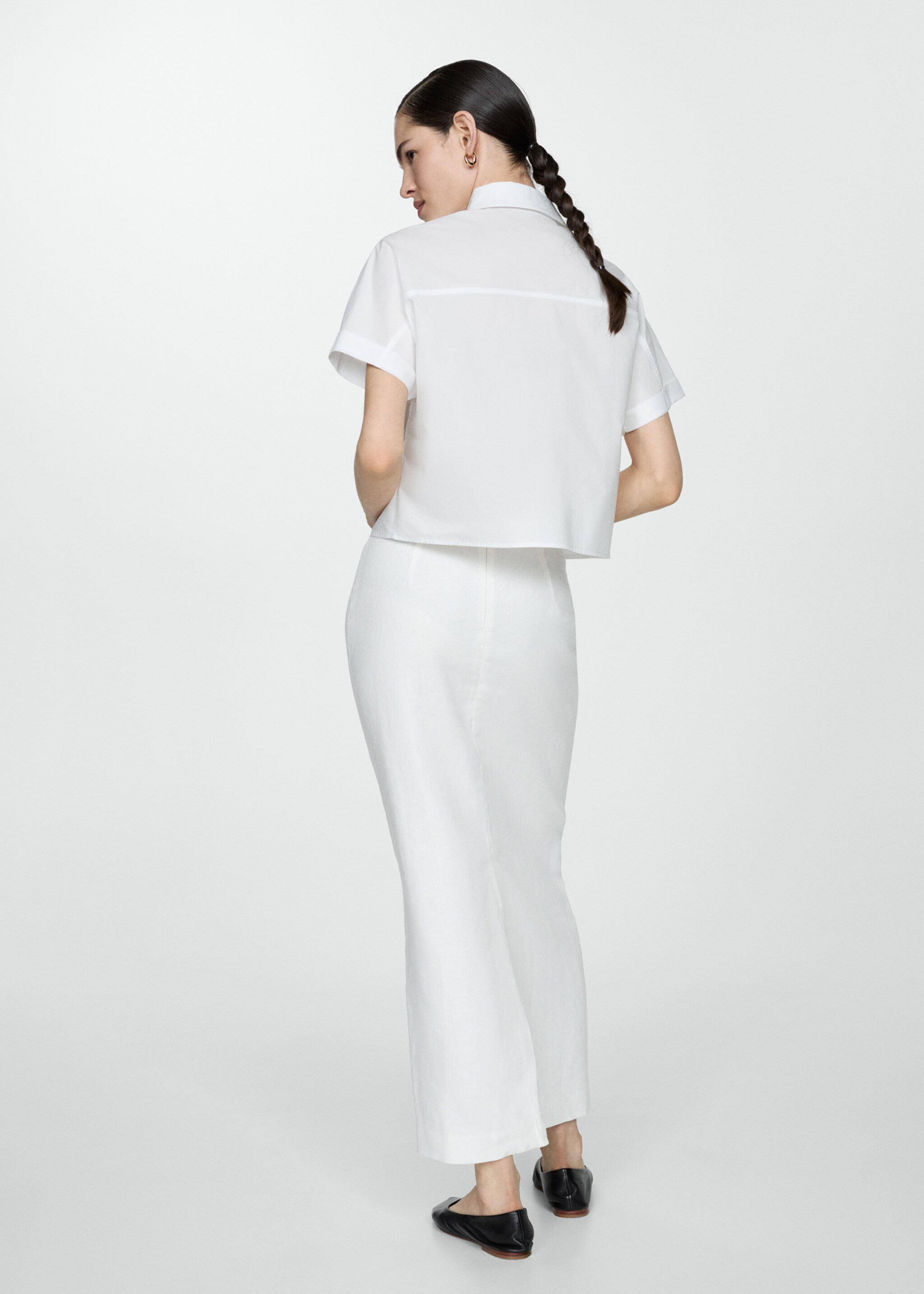 Chemise crop 100 % coton - Verso de l’article