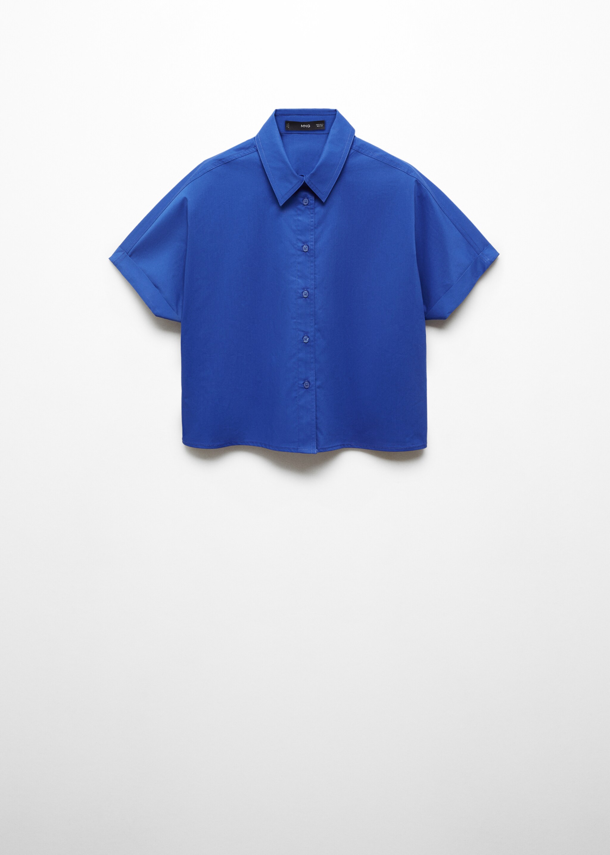100% cotton crop shirt - Article without model