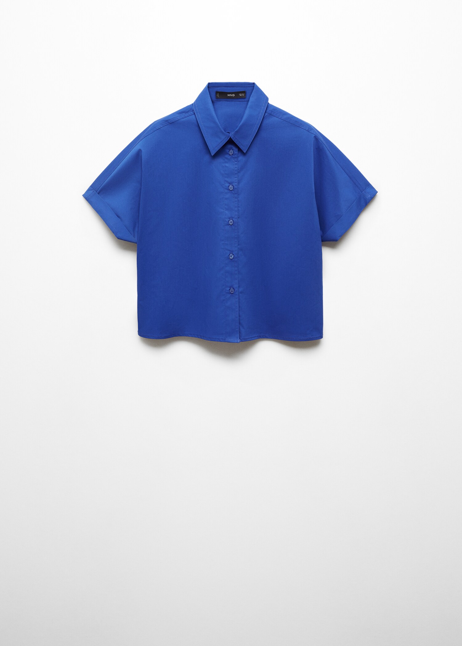100% cotton crop shirt - Article without model