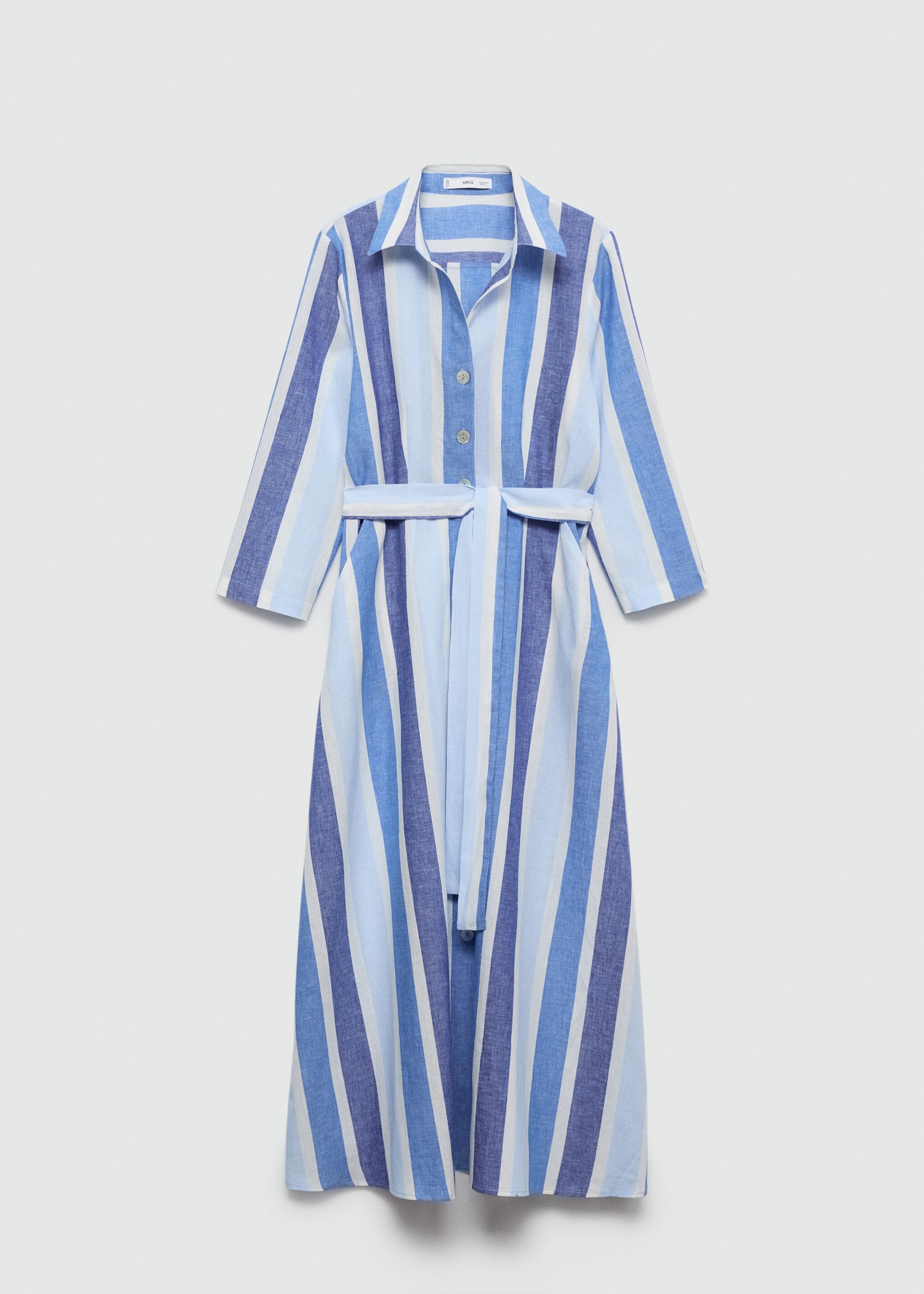 Robe chemisier rayures ceinture - Article sans modèle