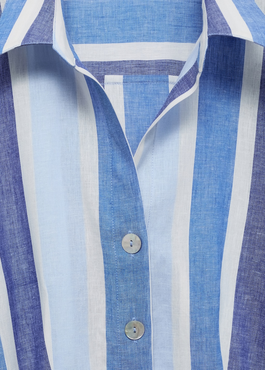 ● I AM MARI ● Canela Stripe Collar Shirt Dress (Belt Set) BELT-ACCENTED STRIPED SHIRT DRESS | Nautica