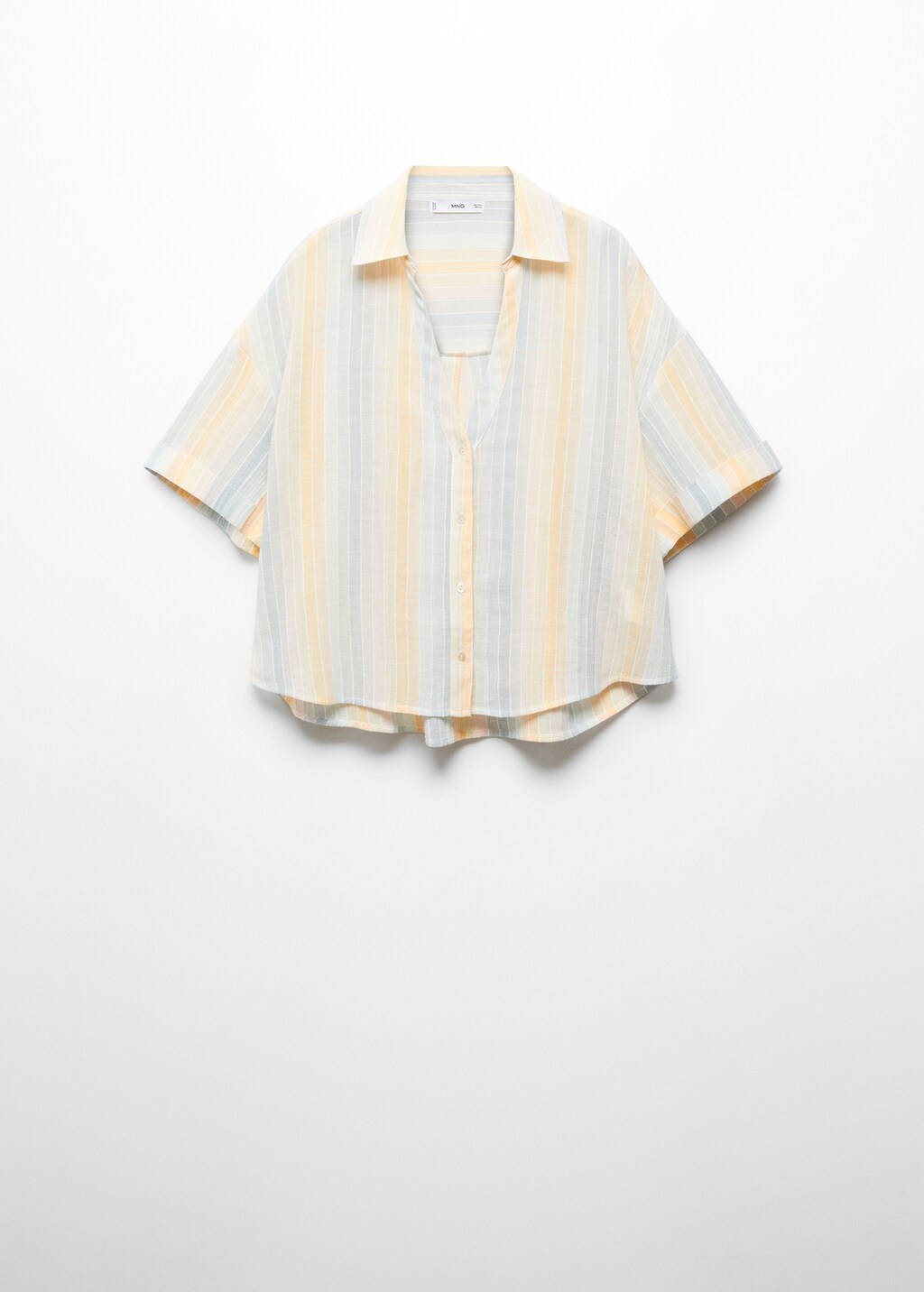 Semi-transparent striped shirt - image 5