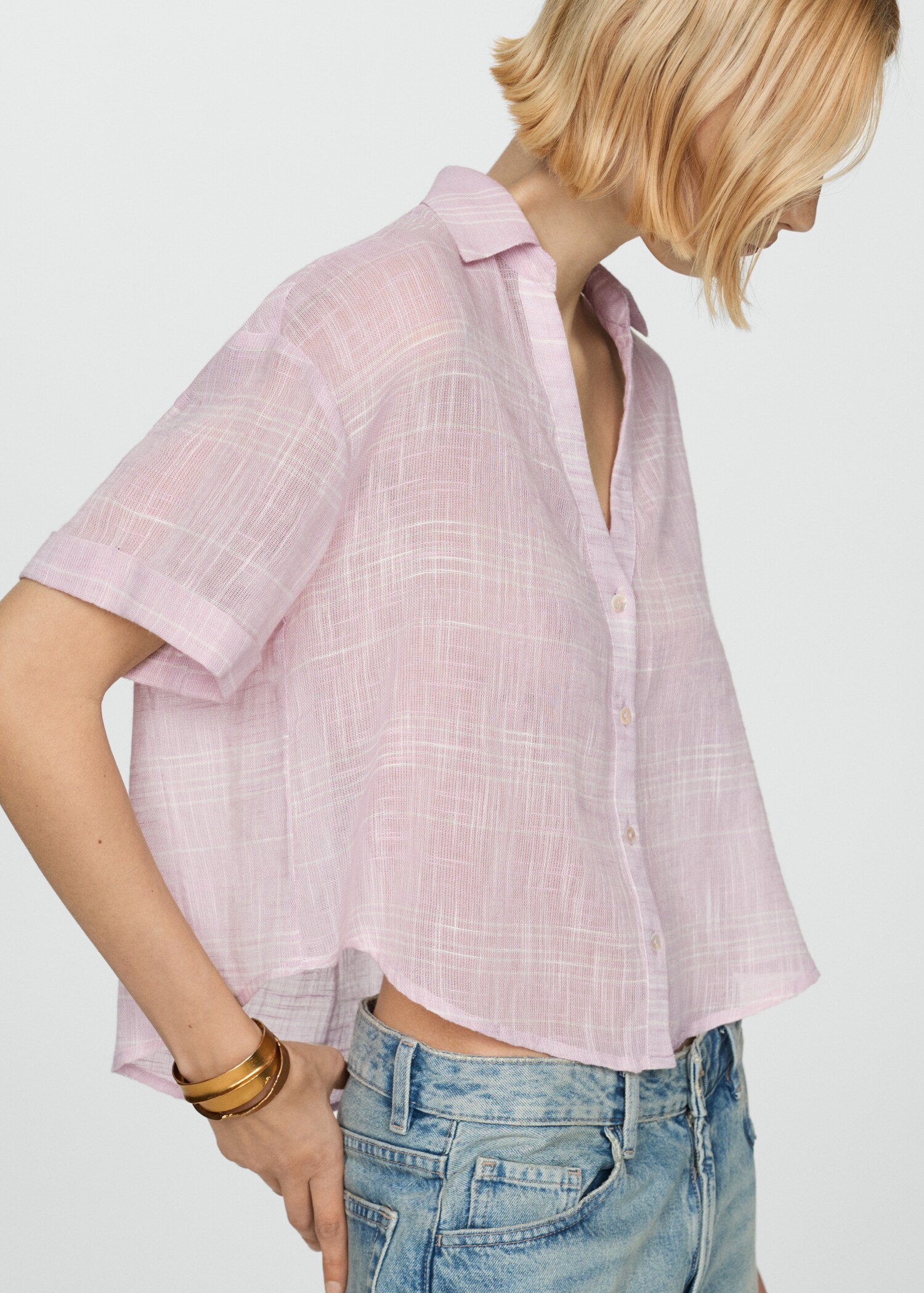 Semi-transparent striped shirt - Medium plane