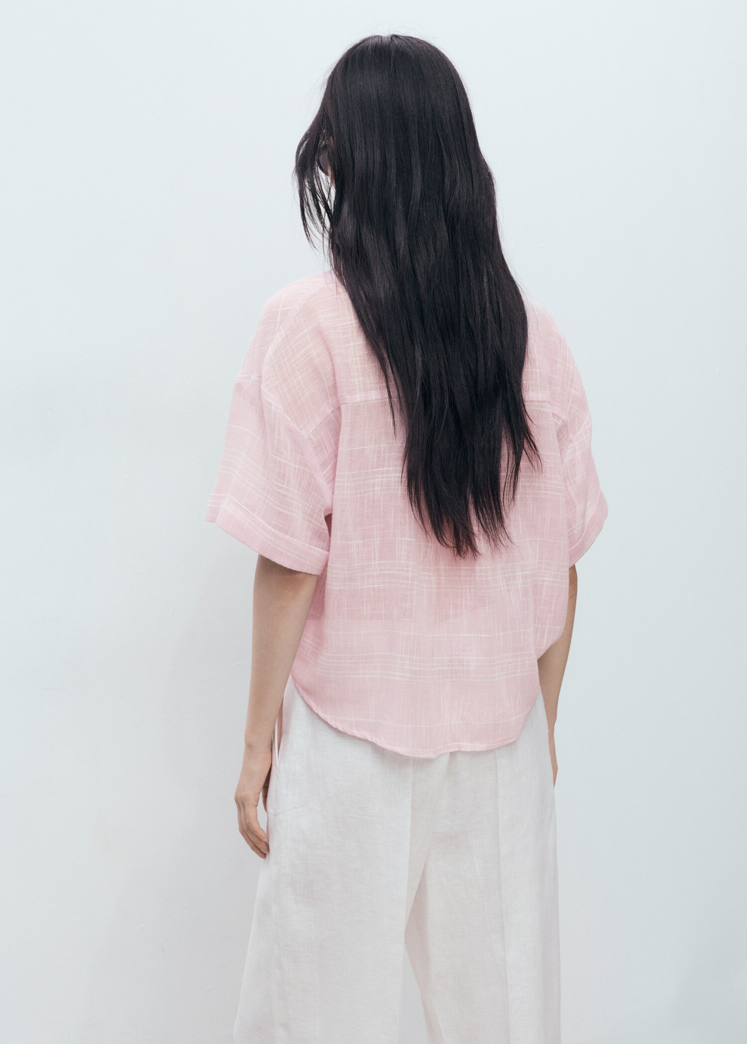 Semi-transparent striped shirt - Reverse of the article