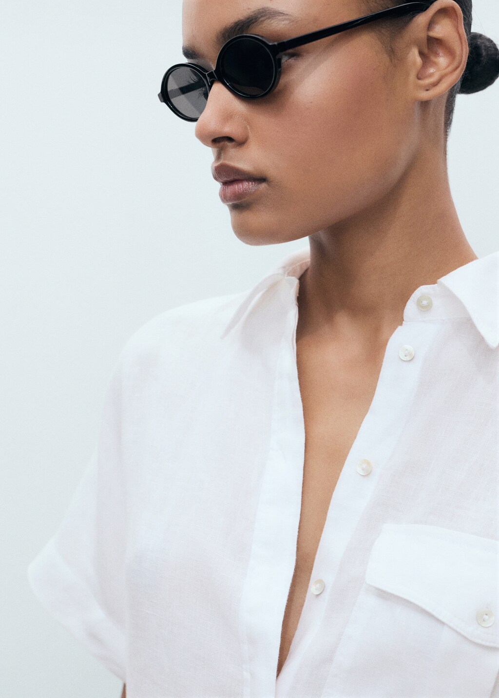 Pocket linen shirt - image 4