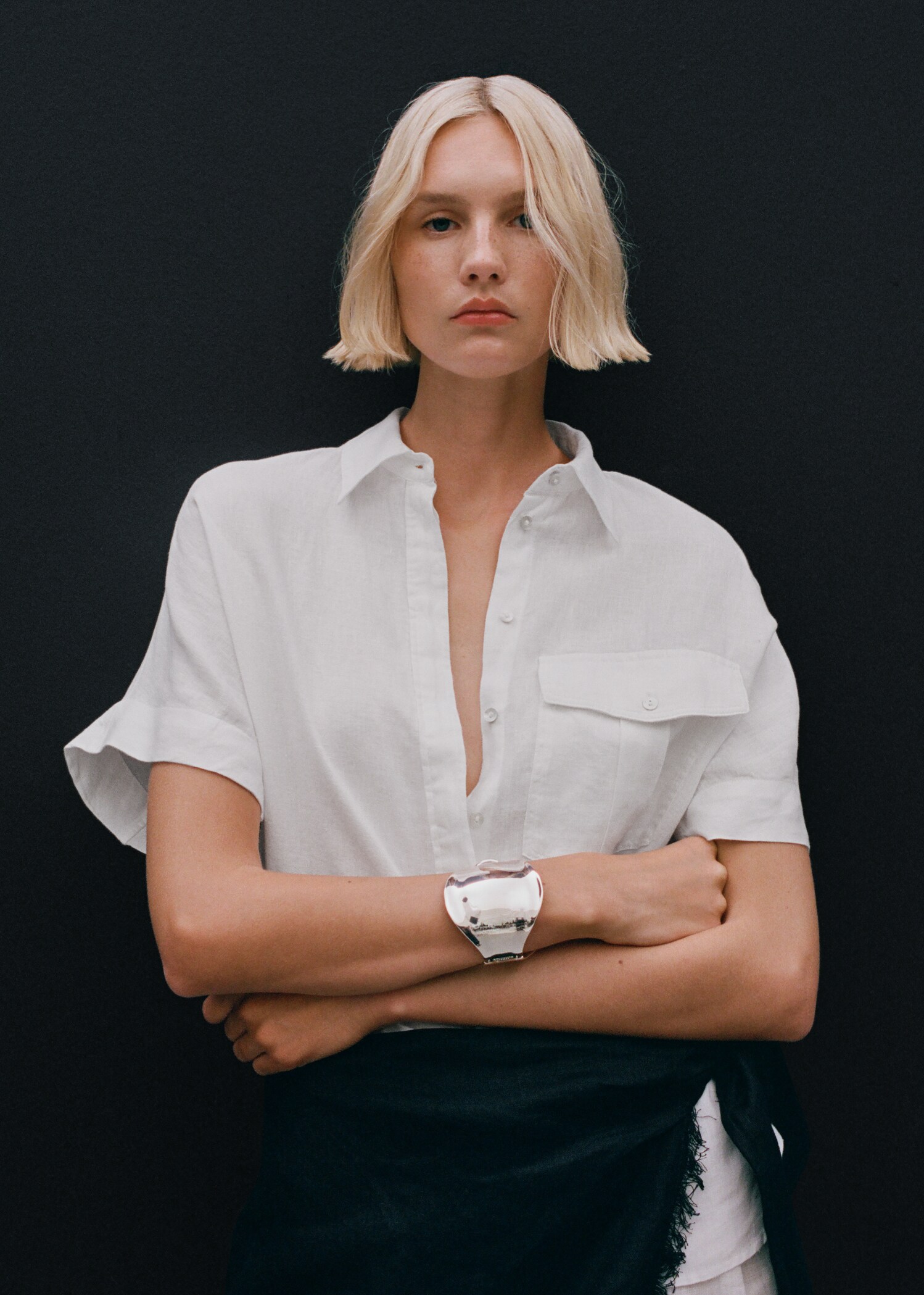Camisa lino bolsillo - Detalle del artículo 6