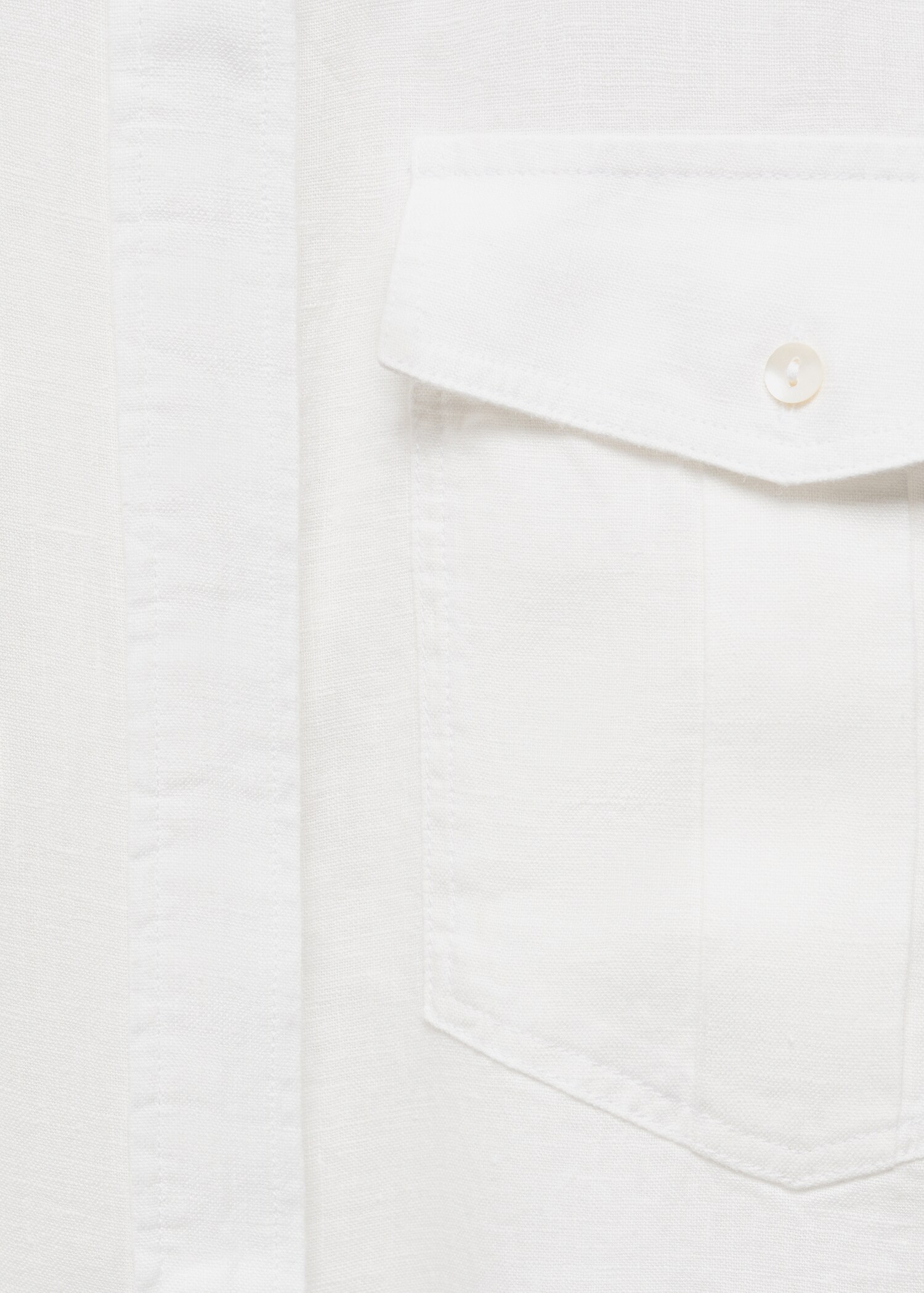 Camisa lino bolsillo - Detalle del artículo 8