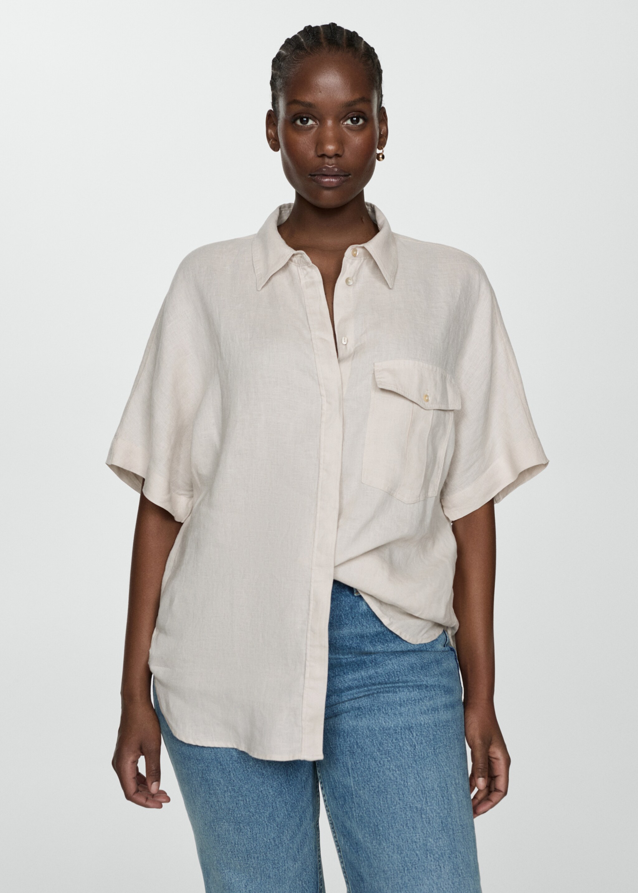 Pocket linen shirt - Details of the article 5