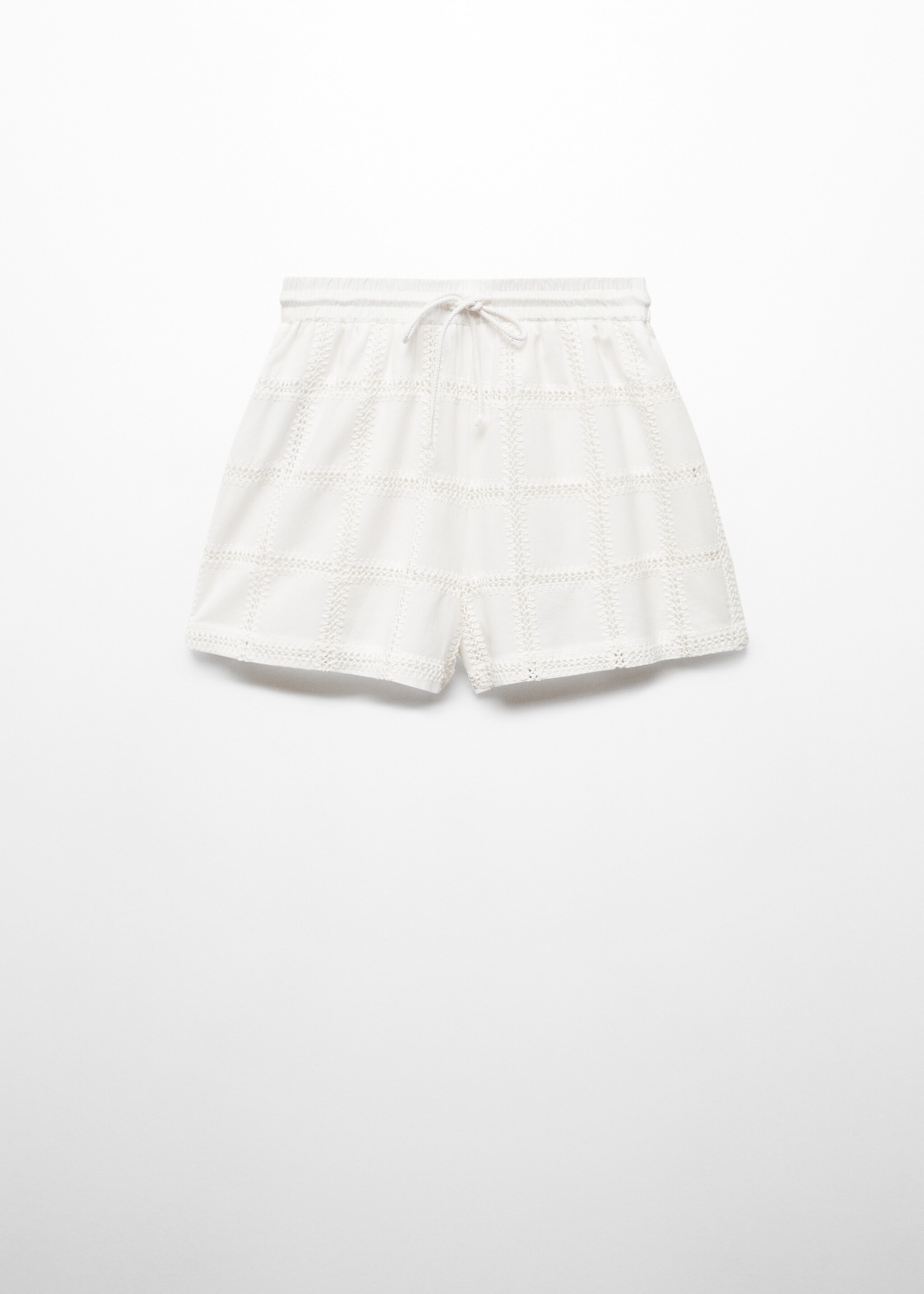 Embroidered shorts with bow - Article without model