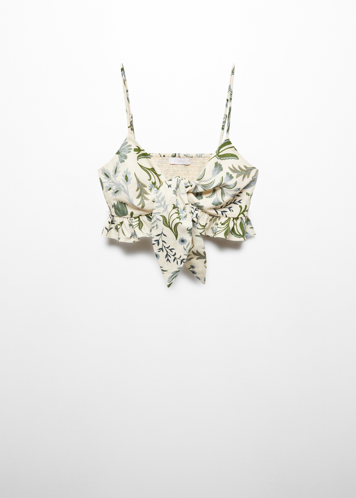 Printed crop top with bow - Article without model