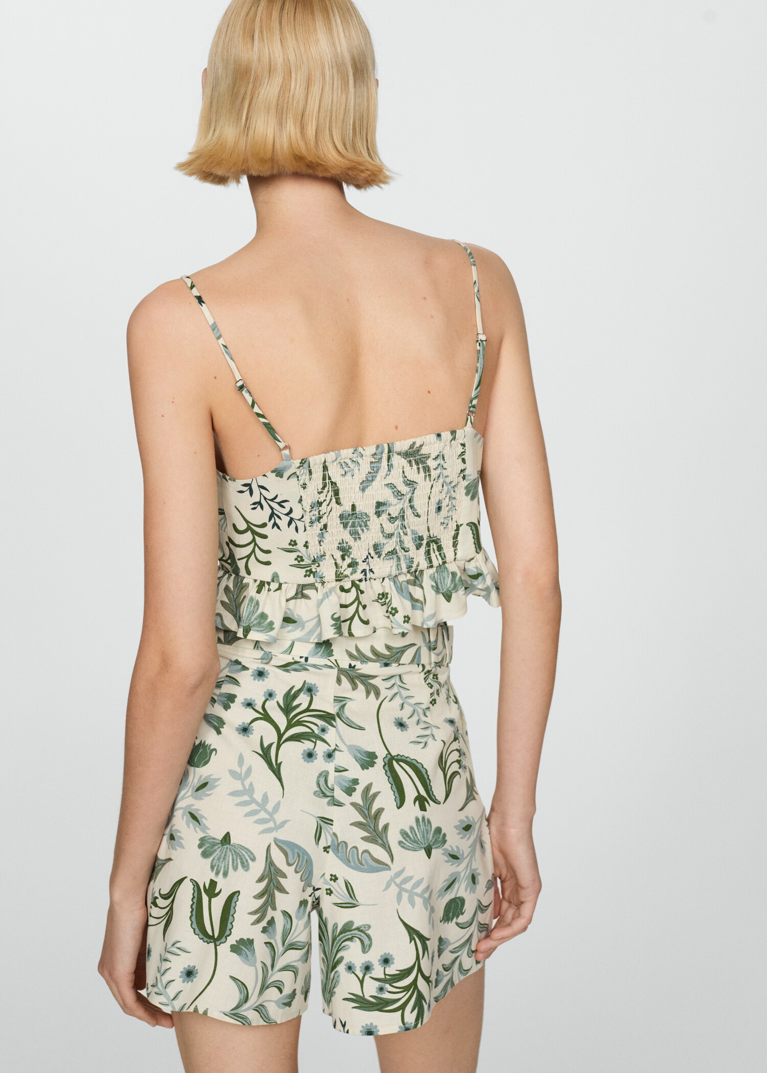 Printed crop top with bow - Reverse of the article