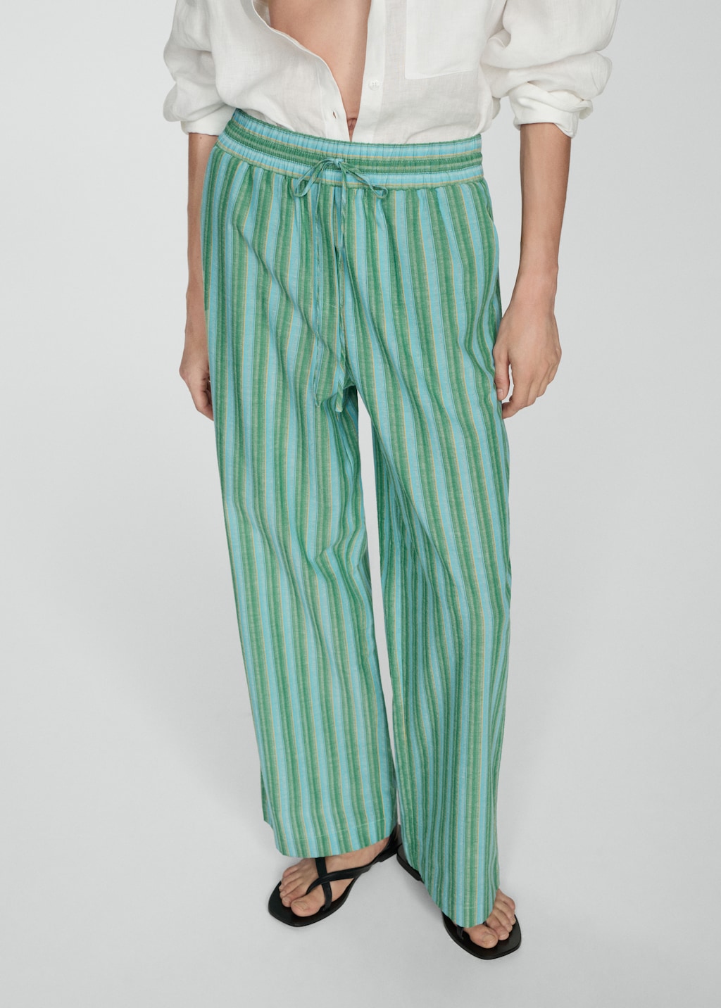 Pantalón recto rayas