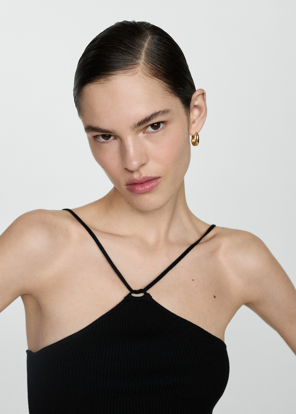 Knitted top with metallic thread - Women | MANGO USA Knitted top with metallic thread - Women | MANGO USA