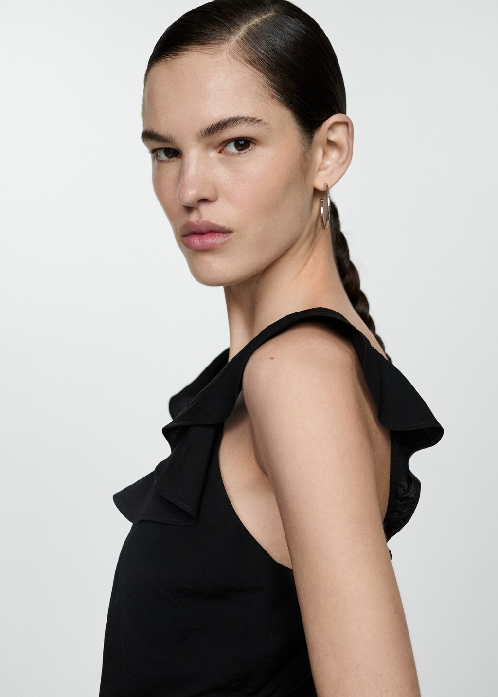 Long jumpsuit with tassel belt - image 4