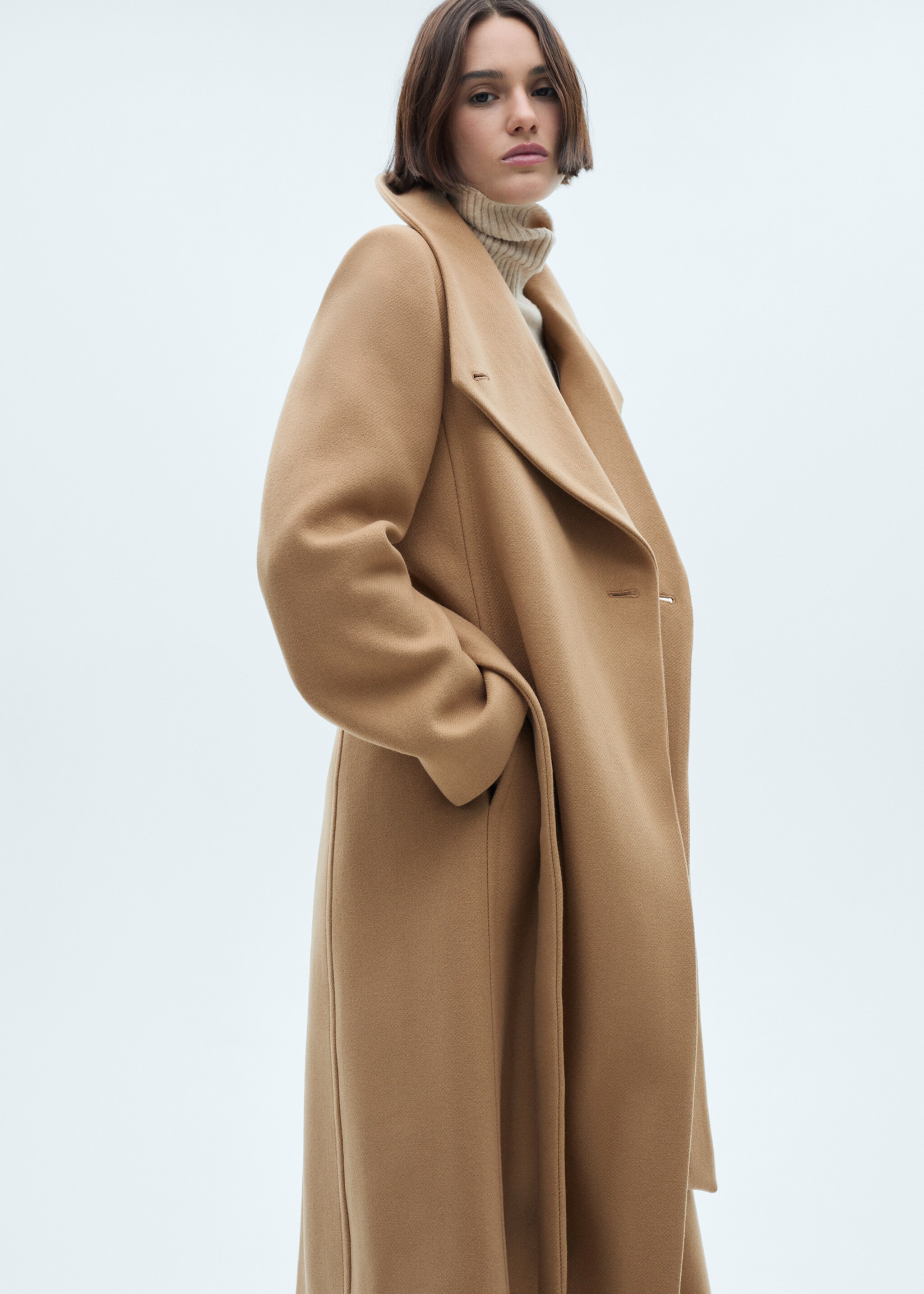 Cappotto lana Manteco cintura - Dettaglio dell'articolo 2