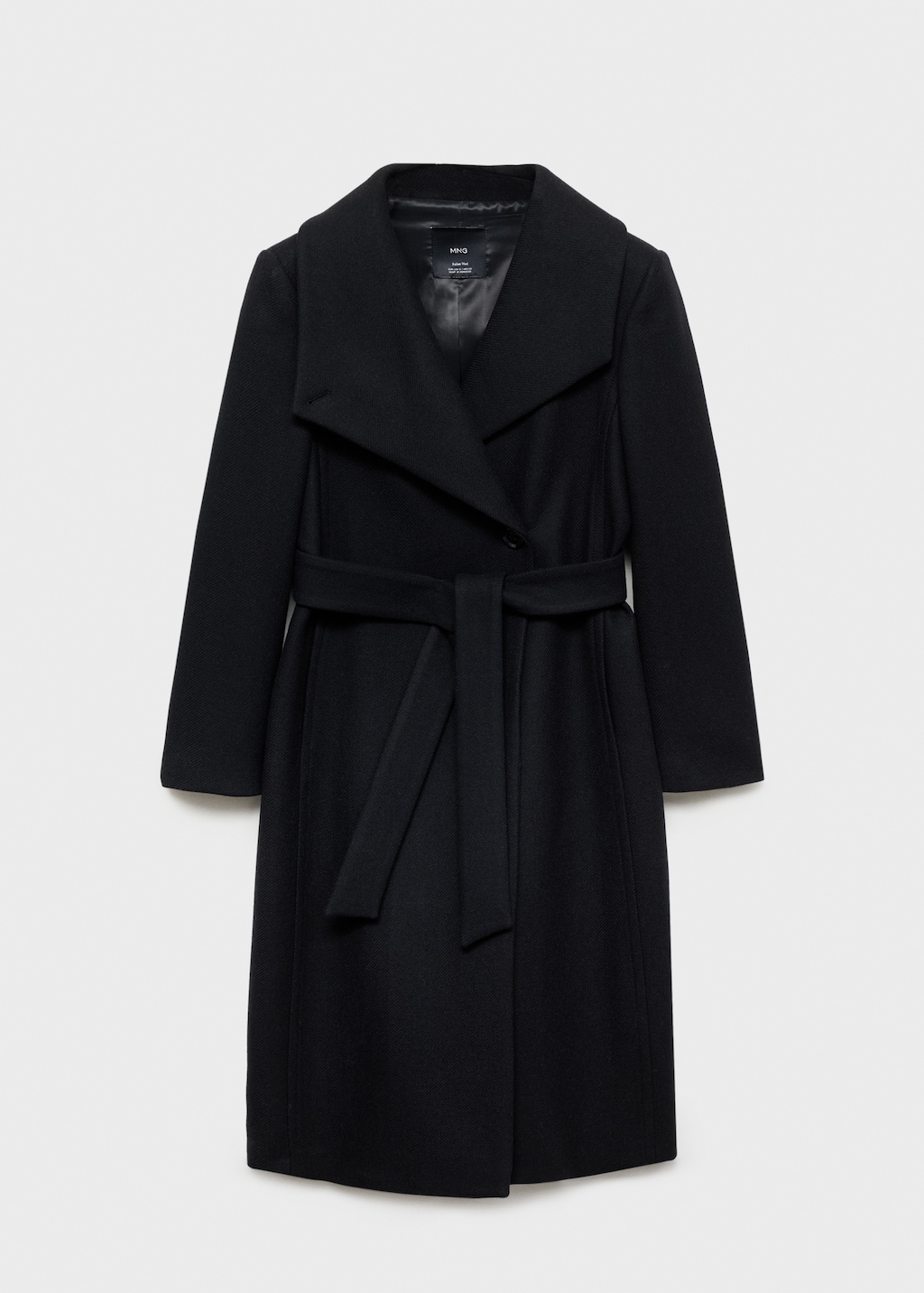 Woollen coat with belt - Women | MANGO USA