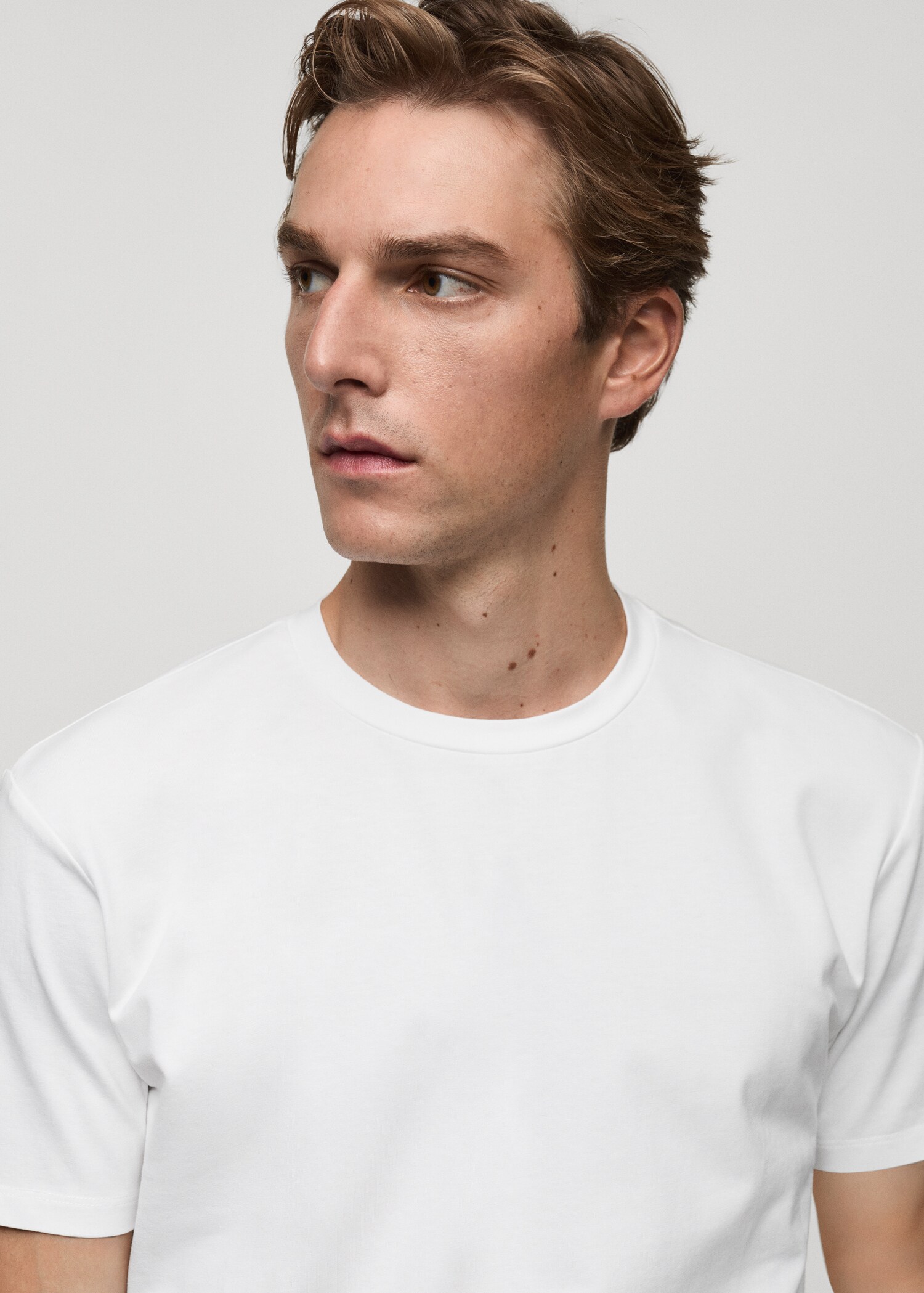 Stretch cotton T-shirt - Details of the article 1