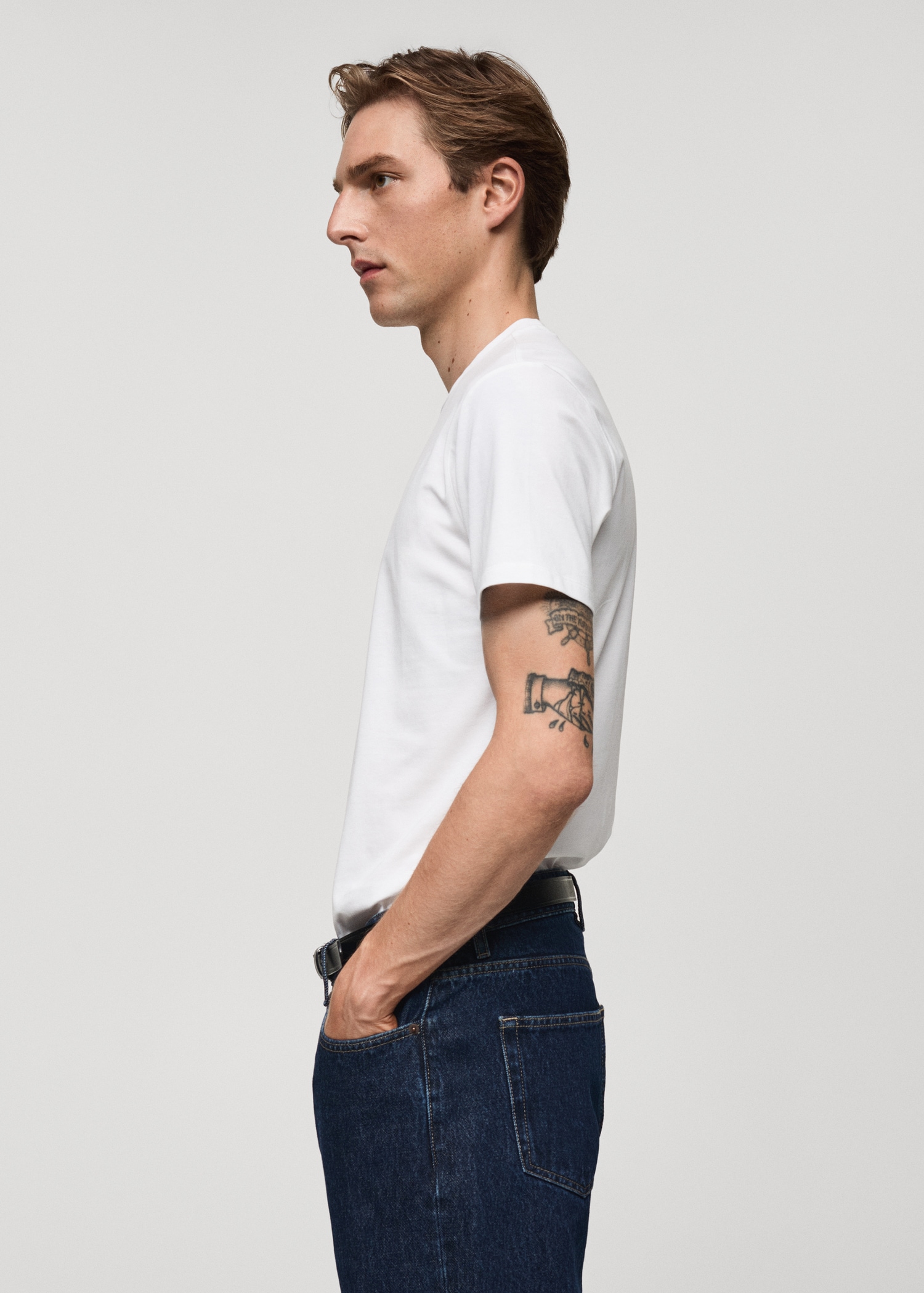 Stretch cotton T-shirt - Details of the article 2
