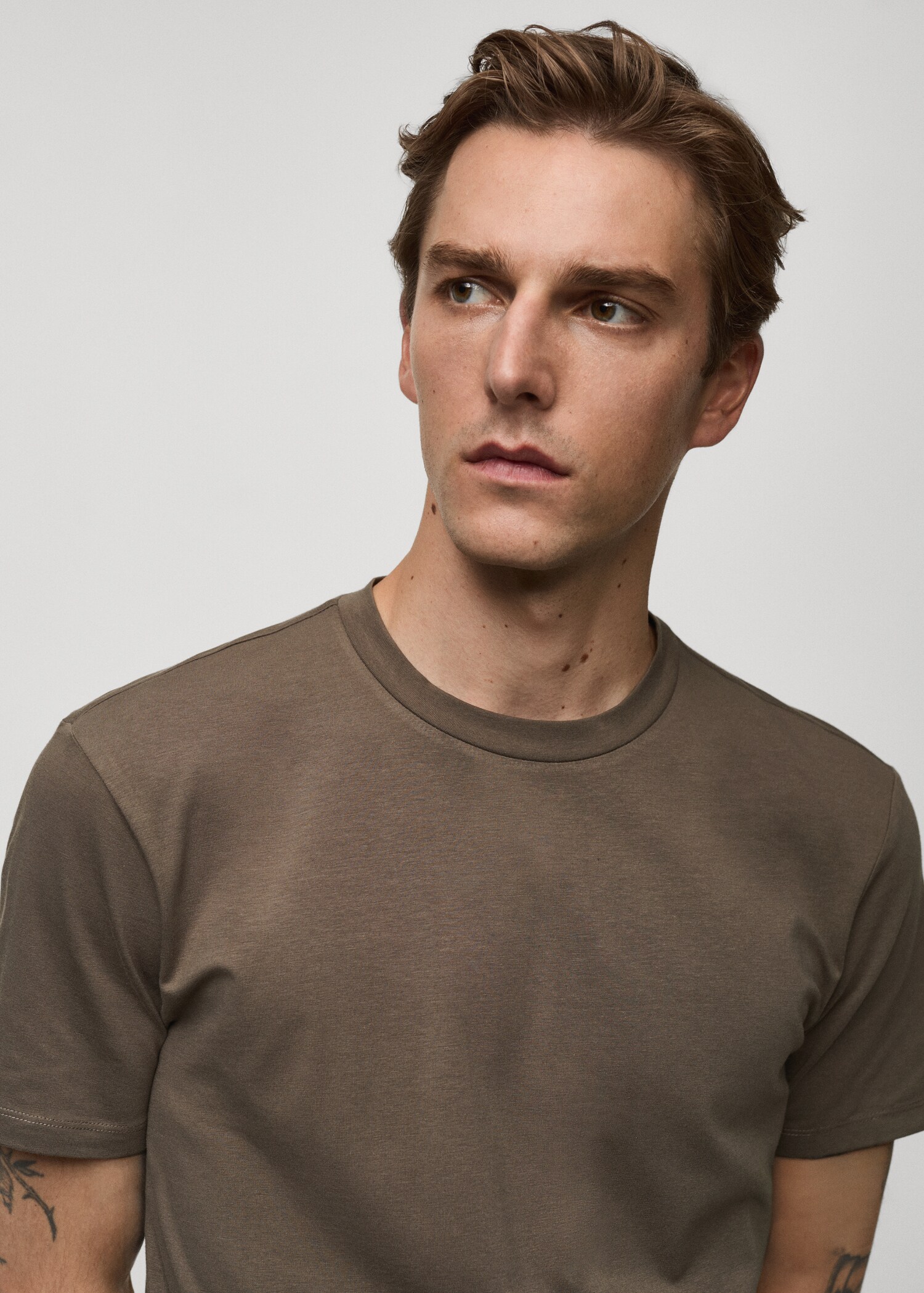 Stretch cotton T-shirt - Details of the article 1