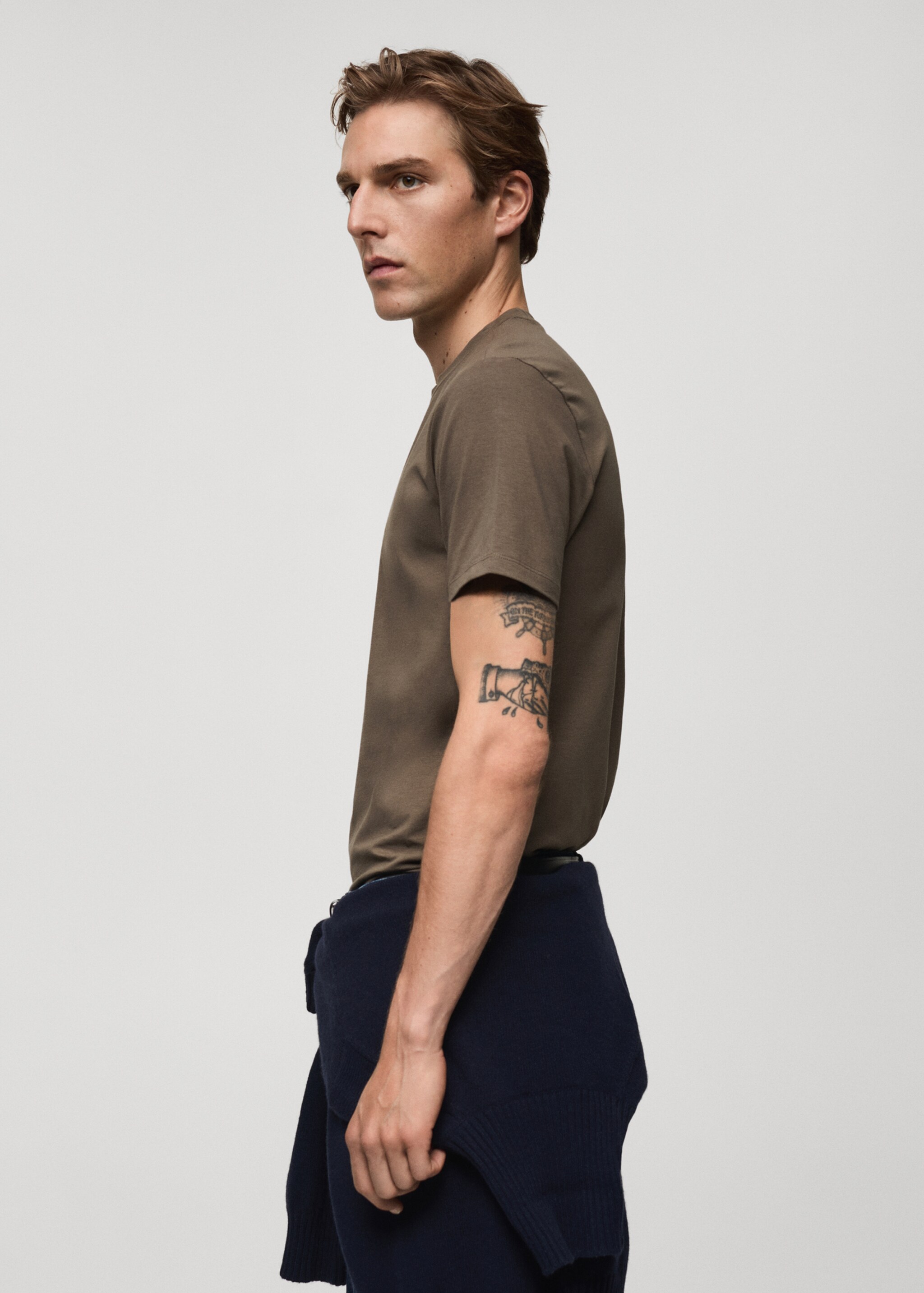 Stretch cotton T-shirt - Details of the article 2