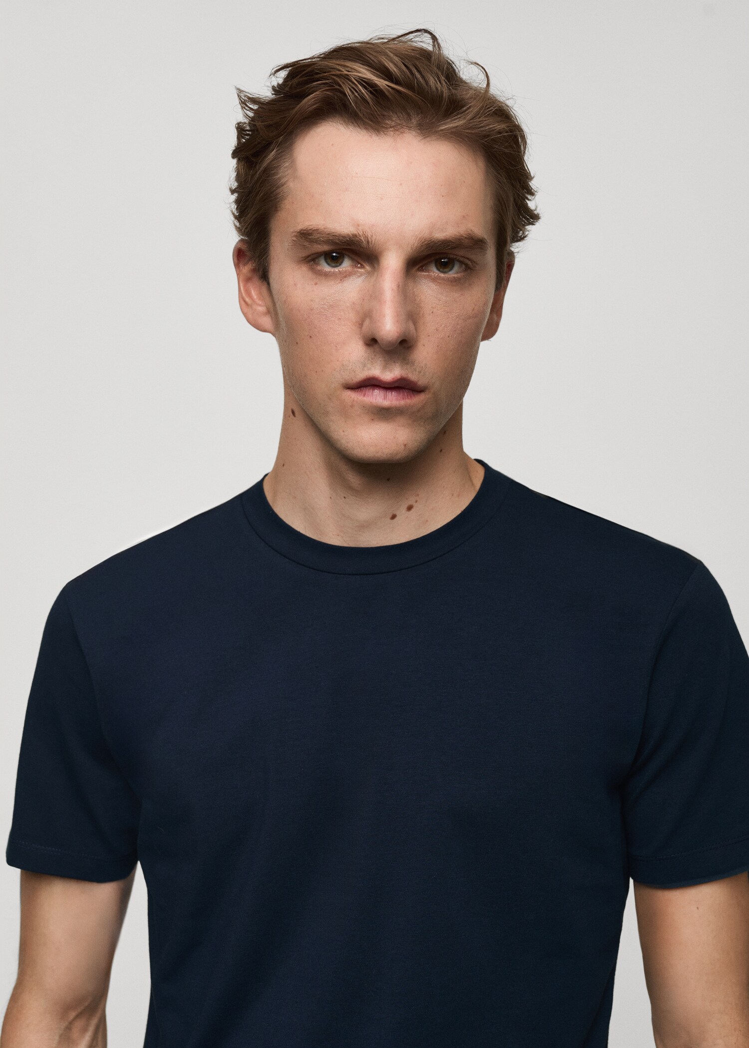 Stretch cotton T-shirt - Details of the article 1