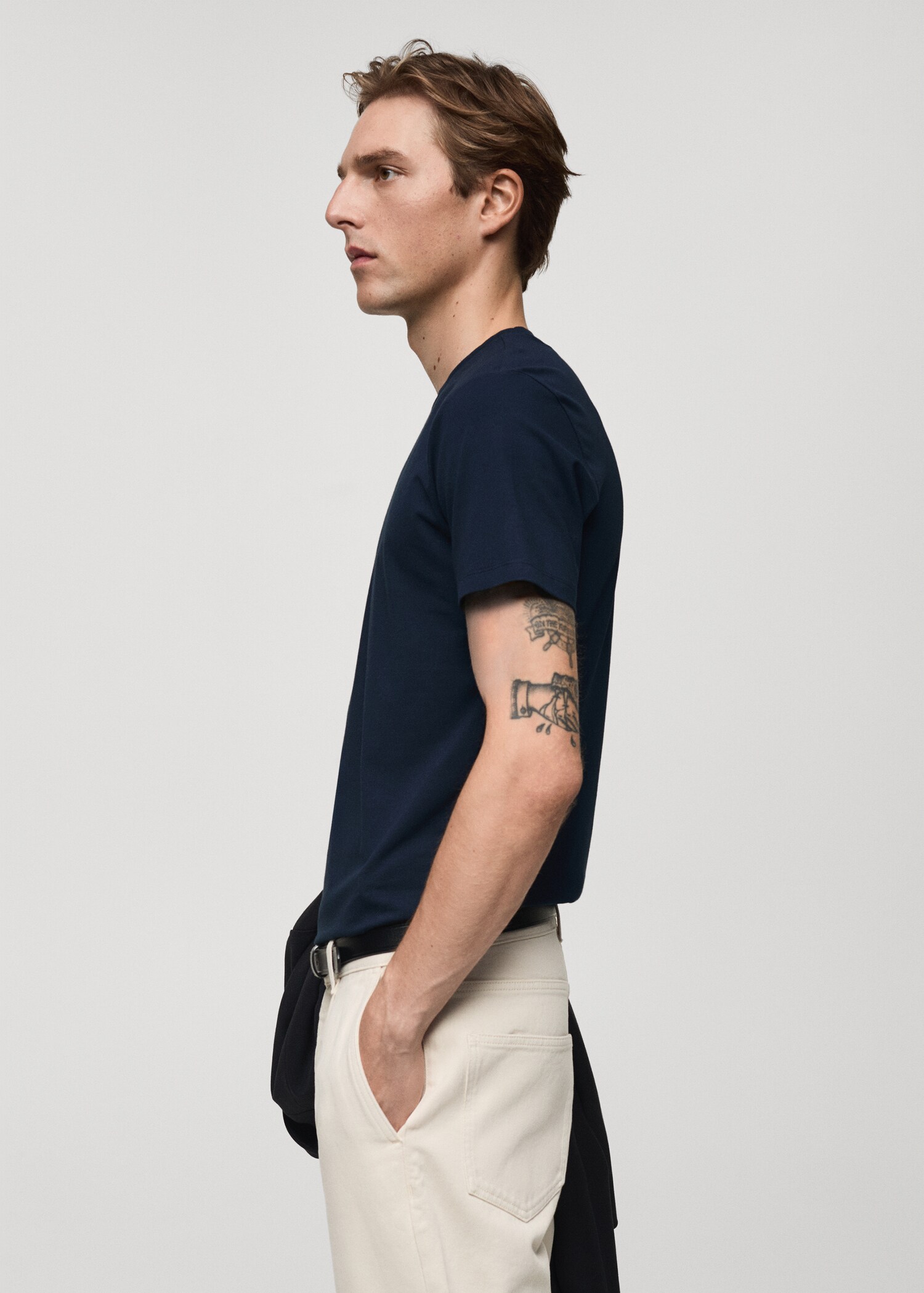Stretch cotton T-shirt - Details of the article 2