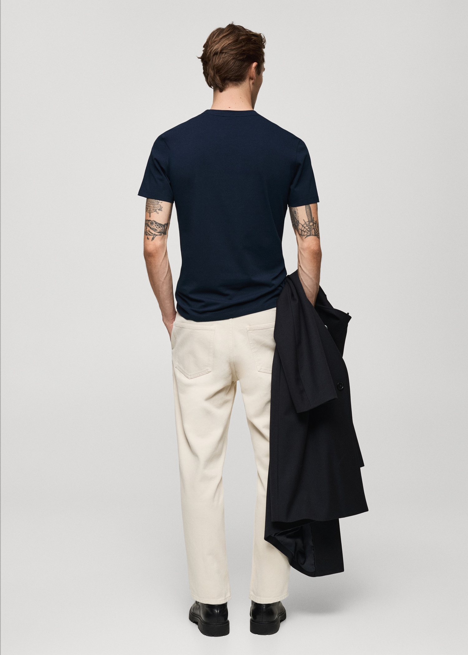 Stretch cotton T-shirt - Reverse of the article