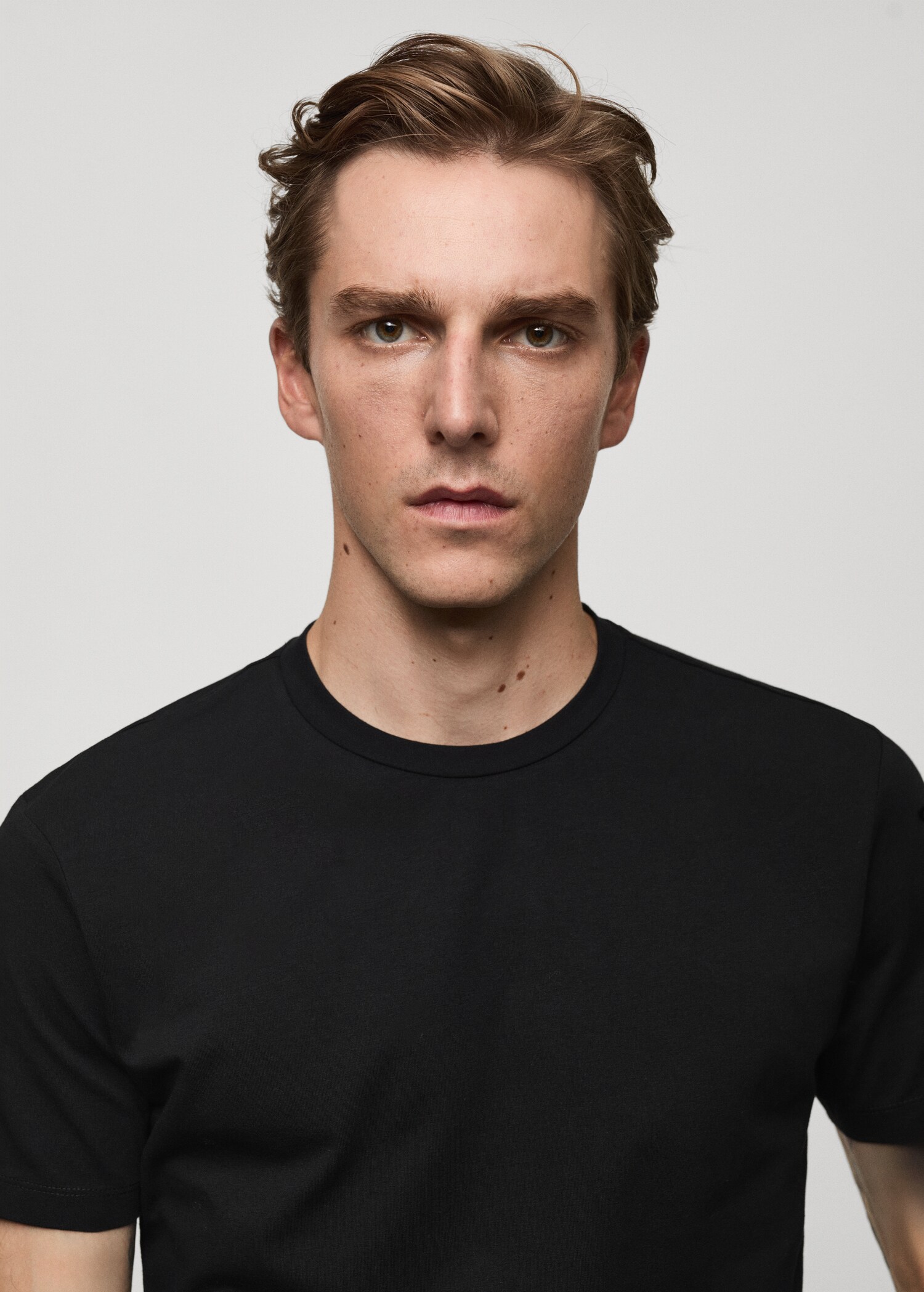 Stretch cotton T-shirt - Details of the article 1